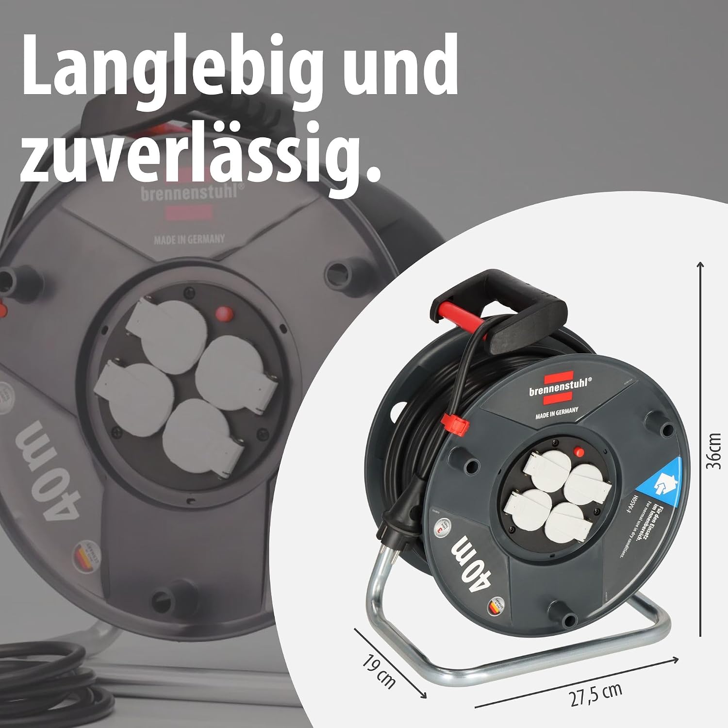Thumbnail 6 de Brennenstuhl Garant V2 Kabeltrommel 40 m – Zuverlässige Stromversorgung made in Germany