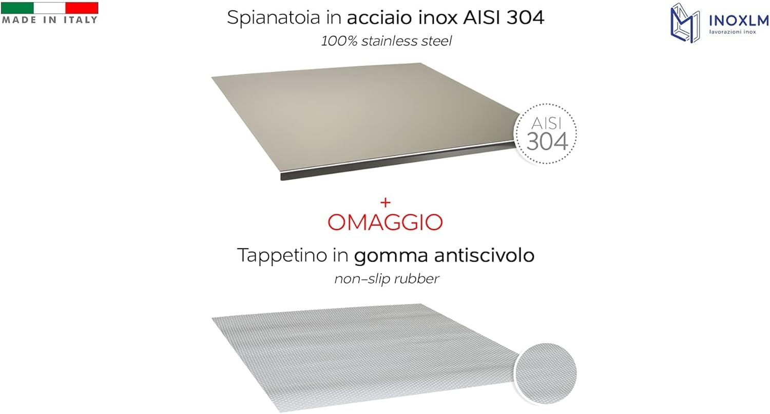 Thumbnail 2 de INOXLM Tabla de Amasar Acero Inoxidable 40x44 cm 🍽️