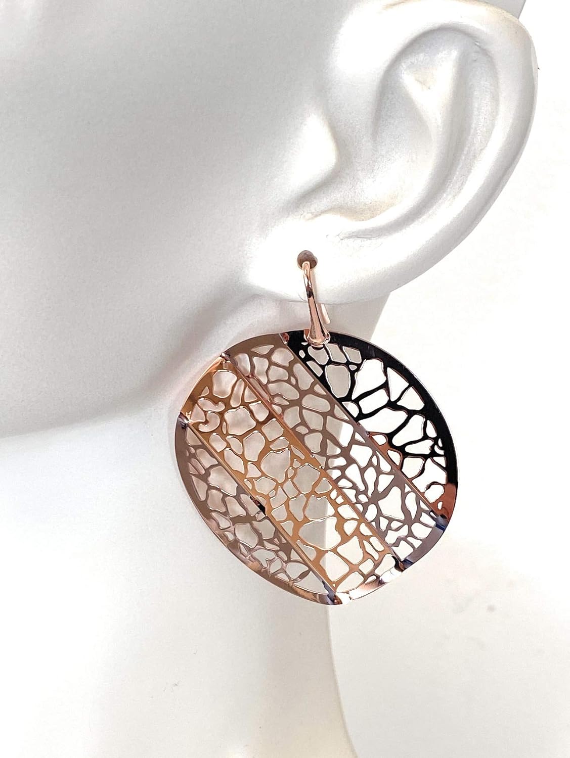 Thumbnail 3 de 10:10 Orecchini origami in argento 925 placcati in oro rosa 18kt — artigianalità italiana