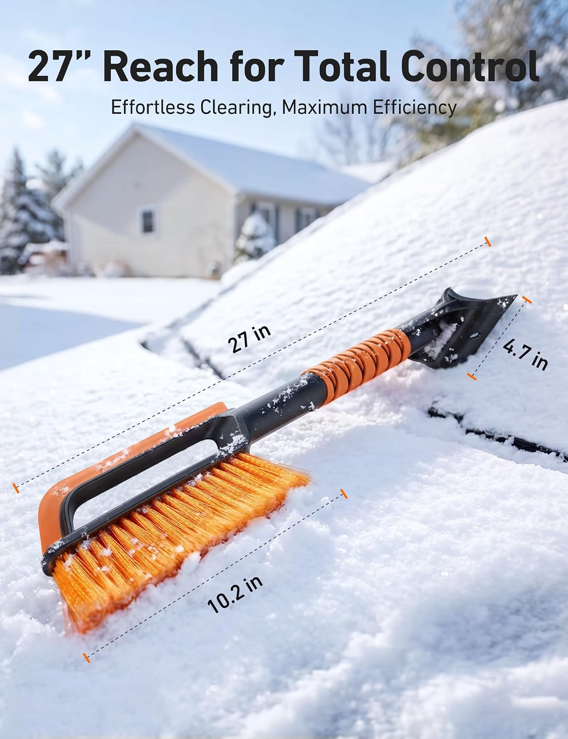 Detalle de AstroAI Snow Brush and Ice Scraper, 27-Inch