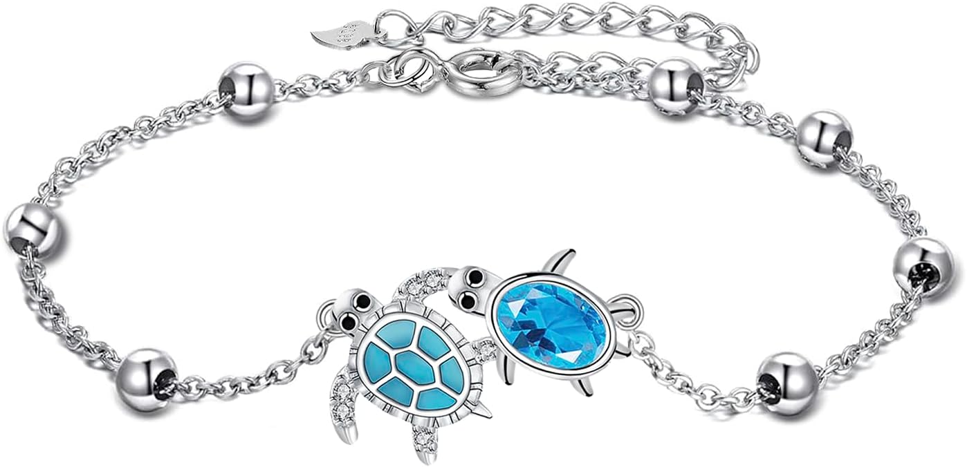 Detalle de Micory Femme – Bracelet en argent sterling 925 ajustable avec Arbre de Vie et croissant zirconiums