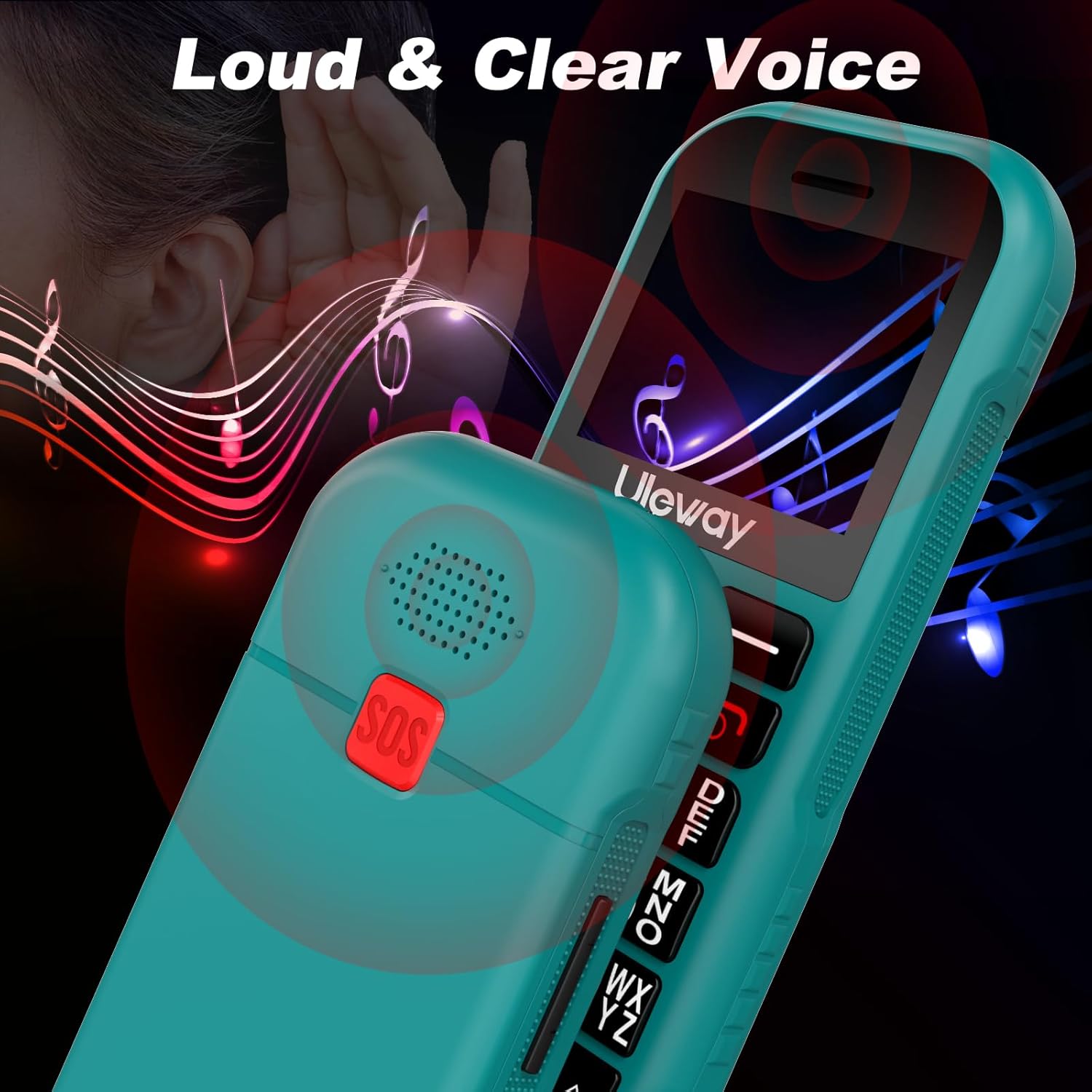Thumbnail 6 de CHAKEYAKE Big Button Mobile Phone for Elderly (T190) – 4G SIM-Free Senior Phone with SOS Button