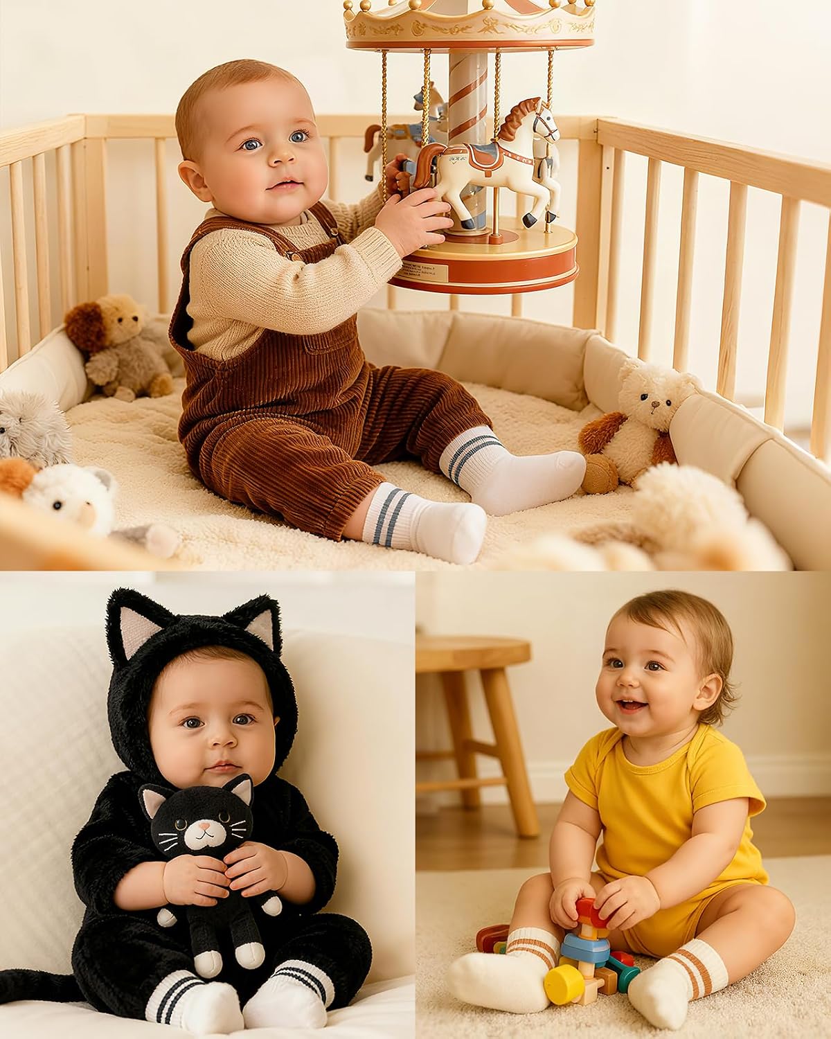 Detalle 2 de Kyopp Baby Socken 4/5 Paar Pastellfarben