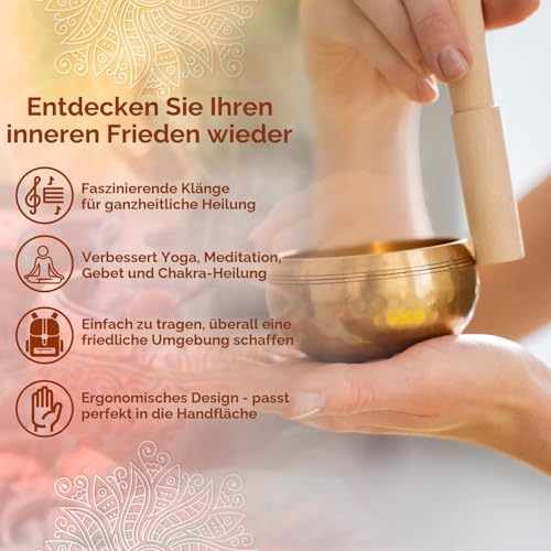Thumbnail 2 de REGIS Tibetische Klangschale Set, 3 Zoll Kupferlegierung – Meditationsschale mit Schlägel und Kissen