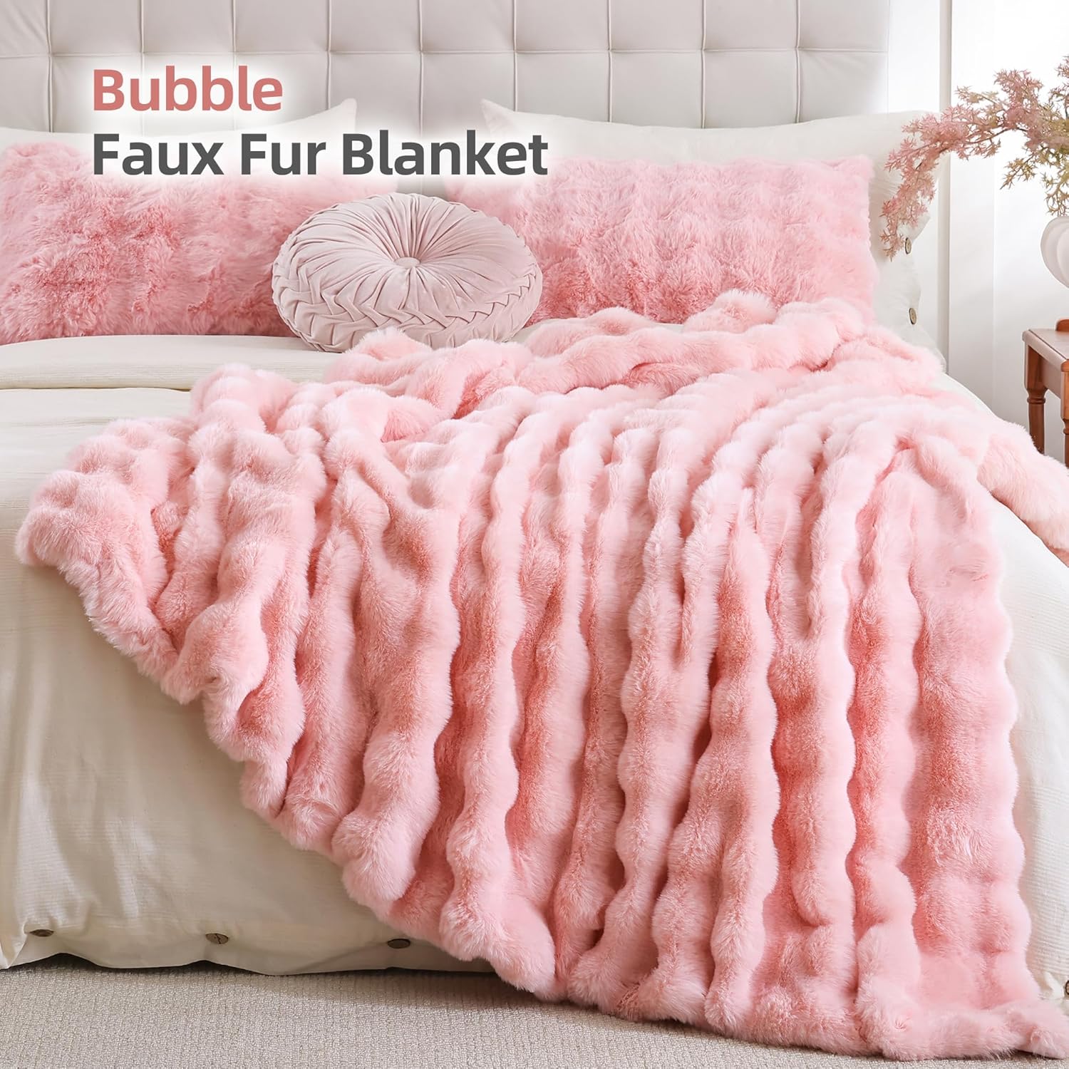 Thumbnail 1 de Smoofy Faux Fur Throw Blanket 50" x 60" 🛋