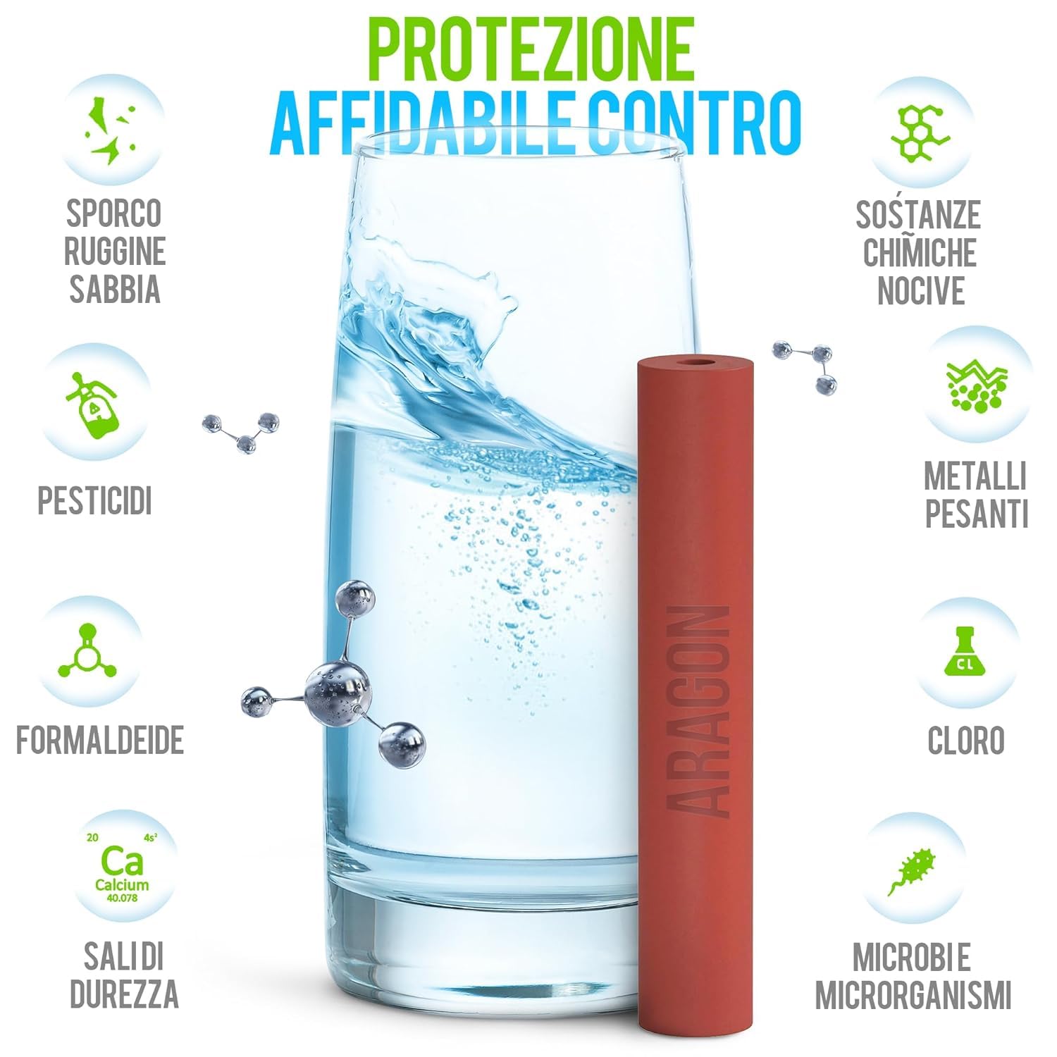 Thumbnail 5 de GEYSER EURO (3000L) Filtro Acqua Rubinetto Aragon – riduce Cloro e impurità, adattatori inclusi