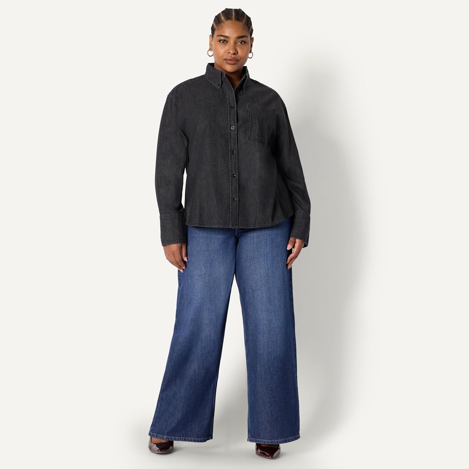 Thumbnail 6 de Amazon Essentials Damen Oversize-Button-Down Jeanshemd