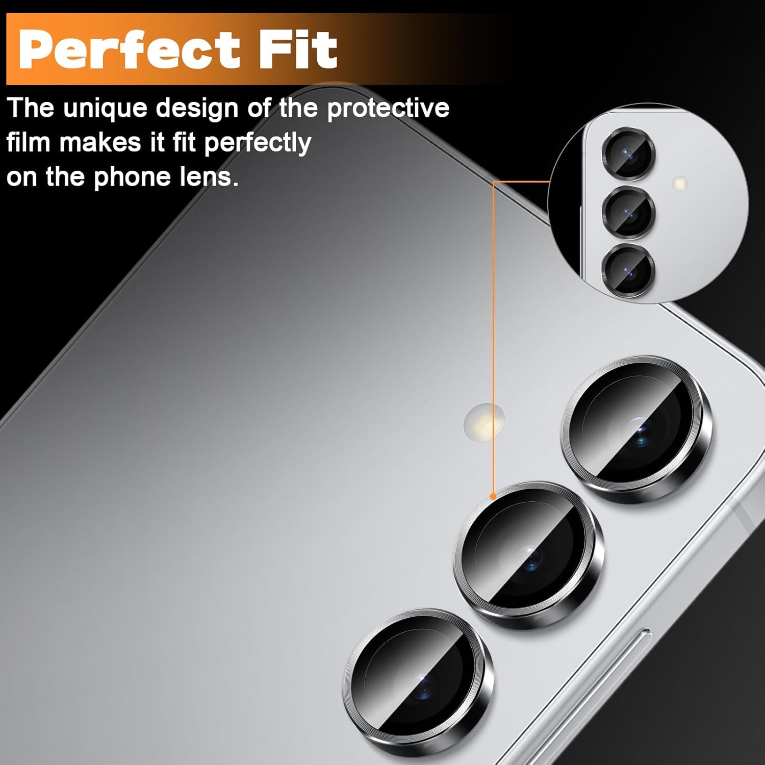 Thumbnail 6 de Locofun Kameraschutz für Samsung Galaxy S25 5G – 2er Set, 9H Glas mit Metallring, Schwarz
