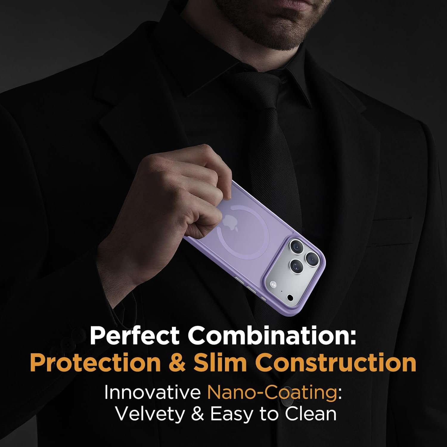 Thumbnail 5 de Miracase Magnetic for iPhone 17 Pro Max Case with Screen Protector (MagSafe Compatible) – Purple