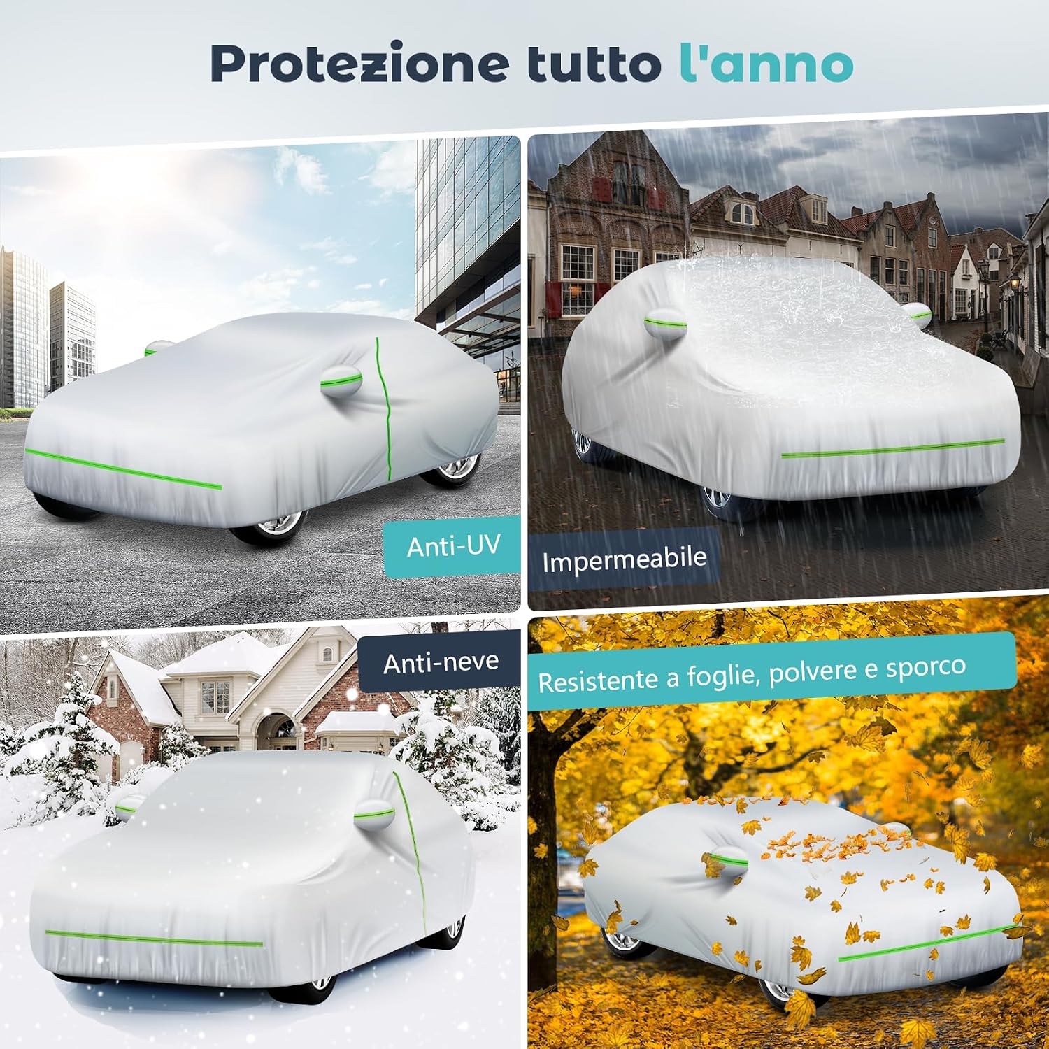 Detalle 2 de Autreykorn Telo Copriauto 510x190x150 cm Argento