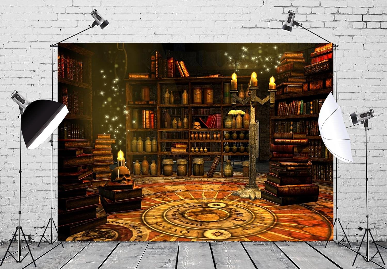 Thumbnail 2 de BELECO 2.1 x 1.5 m magical wizard study room fabric backdrop (2.1x1.5m)