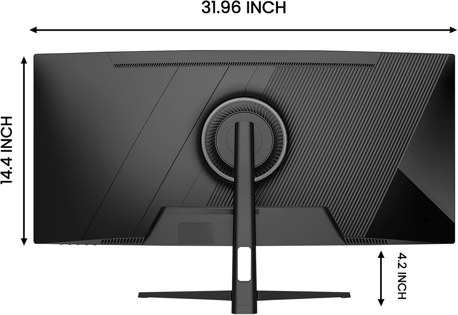 Detalle de CRUA 34" WQHD 240Hz Ultrawide Curved Gaming Monitor (1500R) with FreeSync, Built-In Speakers, and HDMI 2.1/DP 1.4