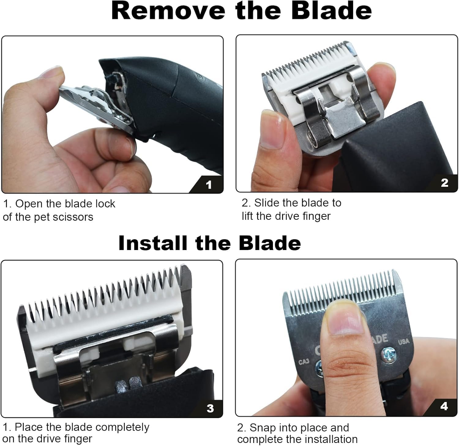 Thumbnail 6 de AUDOC Dog Grooming Replacement Blades (Blade #10, 1.5 mm) for Andis, Oster & Wahl clippers – 10-2 pack