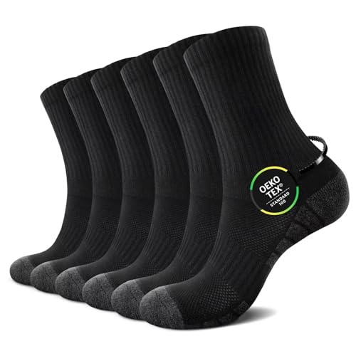 Detalle de TUUHAW Chaussettes Homme 39-42 Noires – Chaussettes de sport polyvalentes TUUHAW