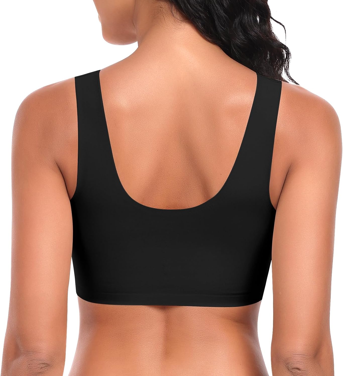 Detalle 2 de Nahtloser Damen BH ohne Bügel (55% Nylon, 45% Spandex) – Komfort Soft Bustier & T-Shirt Bralette mit gepolsterten, abnehmbaren Cups