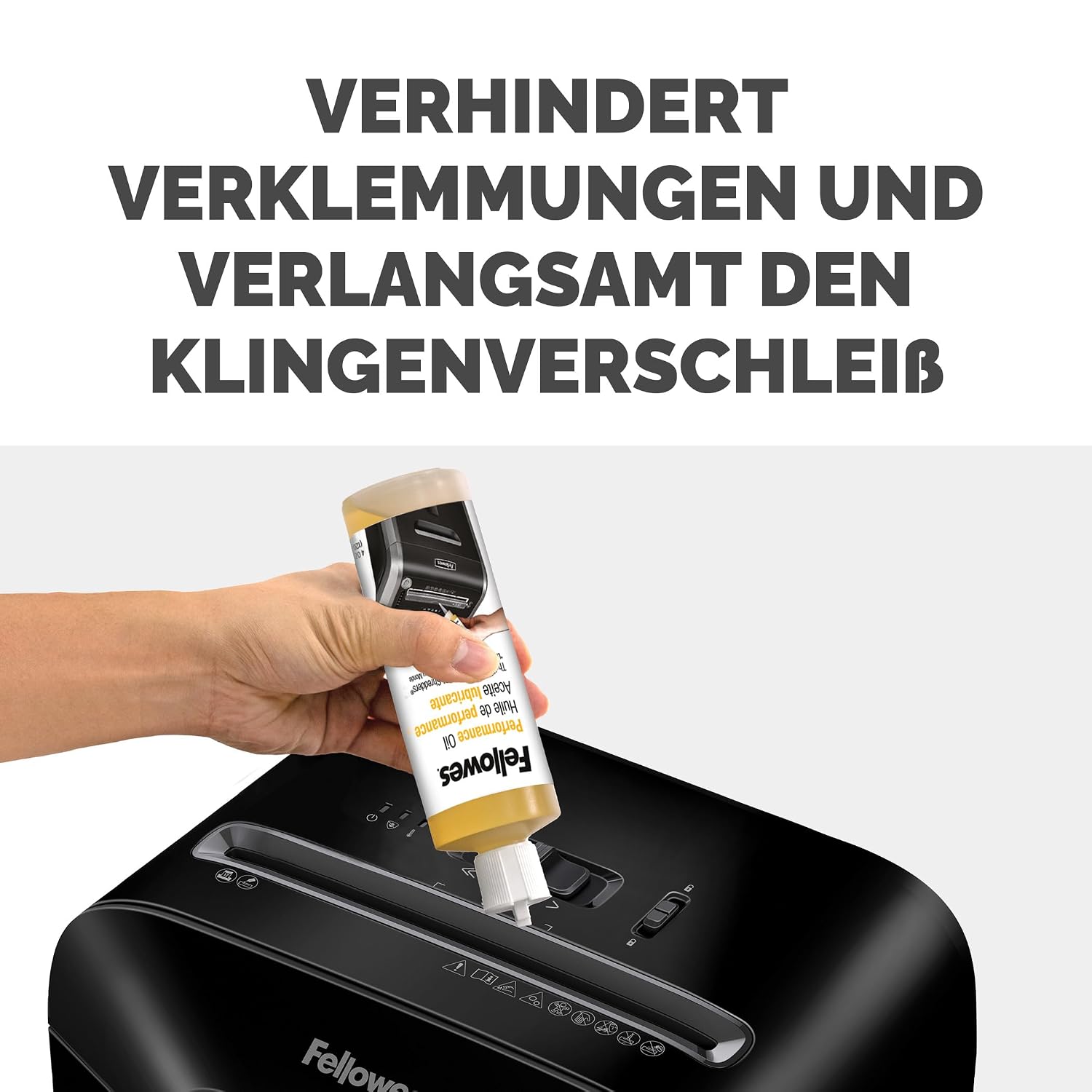 Thumbnail 1 de Fellowes Aktenvernichter-Öl – 120 ml zur Pflege von Cross-Cut und Mikroschnitt-Aktenvernichtern