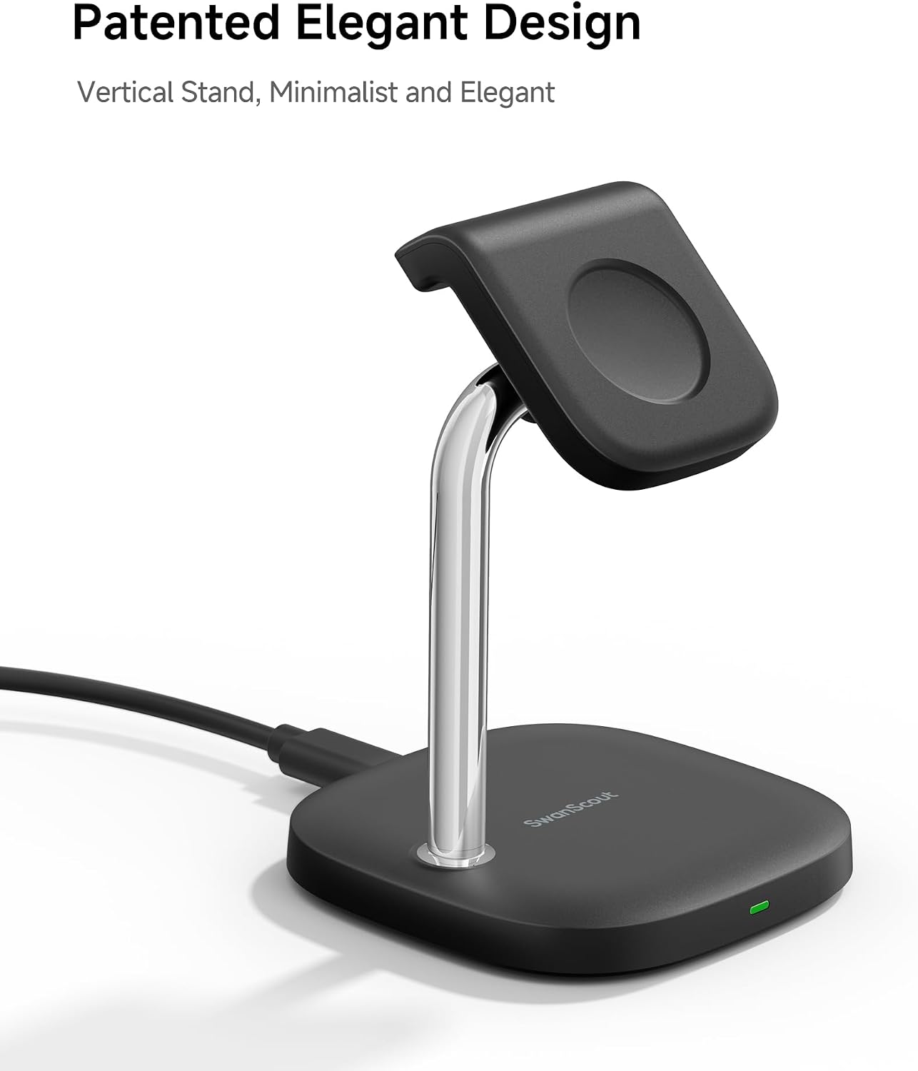 Detalle 2 de SwanScout 505S Black Charging Stand for Samsung Galaxy Watch models