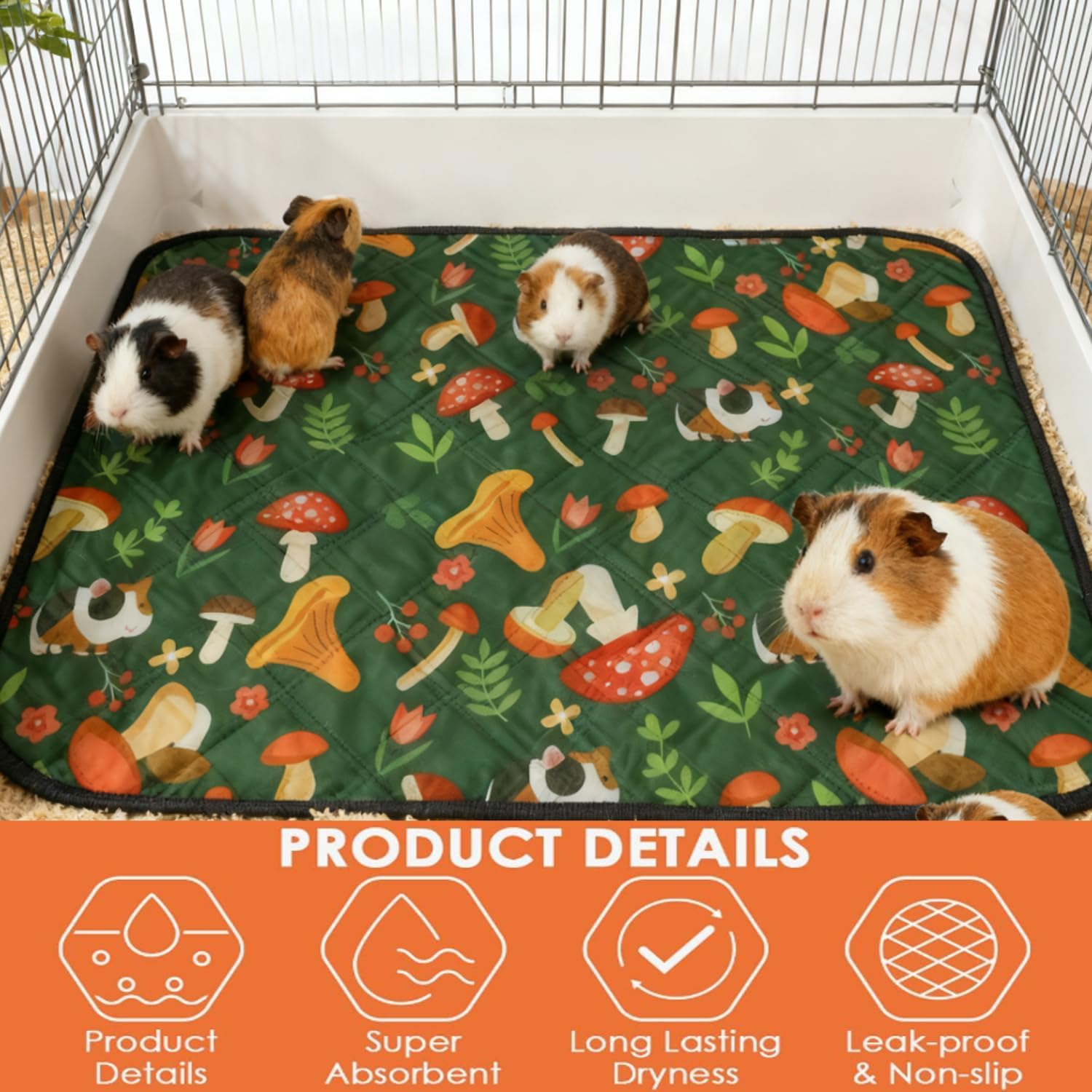 Thumbnail 1 de Large Guinea Pig Cage Liner 47x24 inch