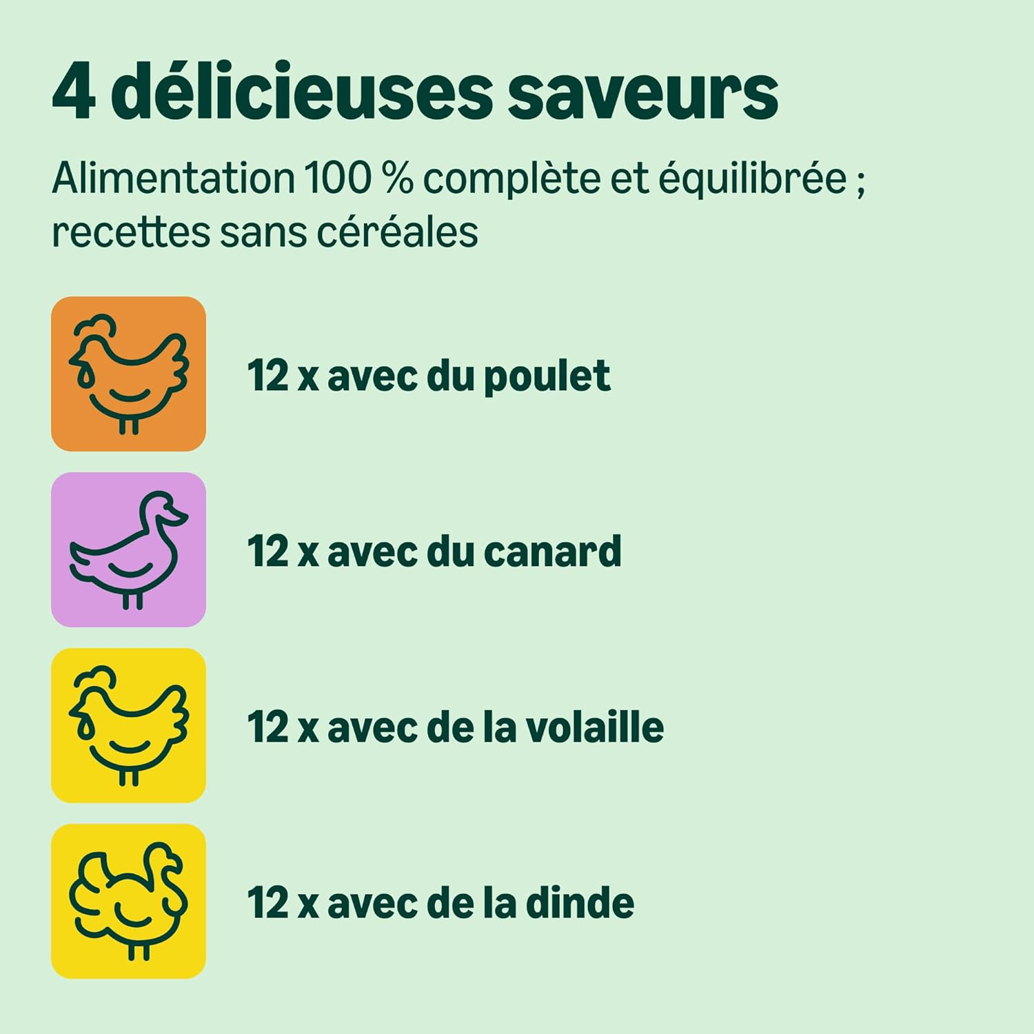 Detalle 2 de By Amazon Nourriture complète sans céréales pour Chats Adultes – Sélection Viande en gelée, 4,8 kg