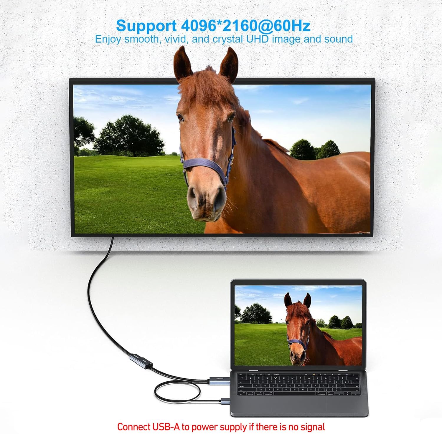 Detalle de BENFEI HDMI auf DisplayPort Adapter 4K@60Hz