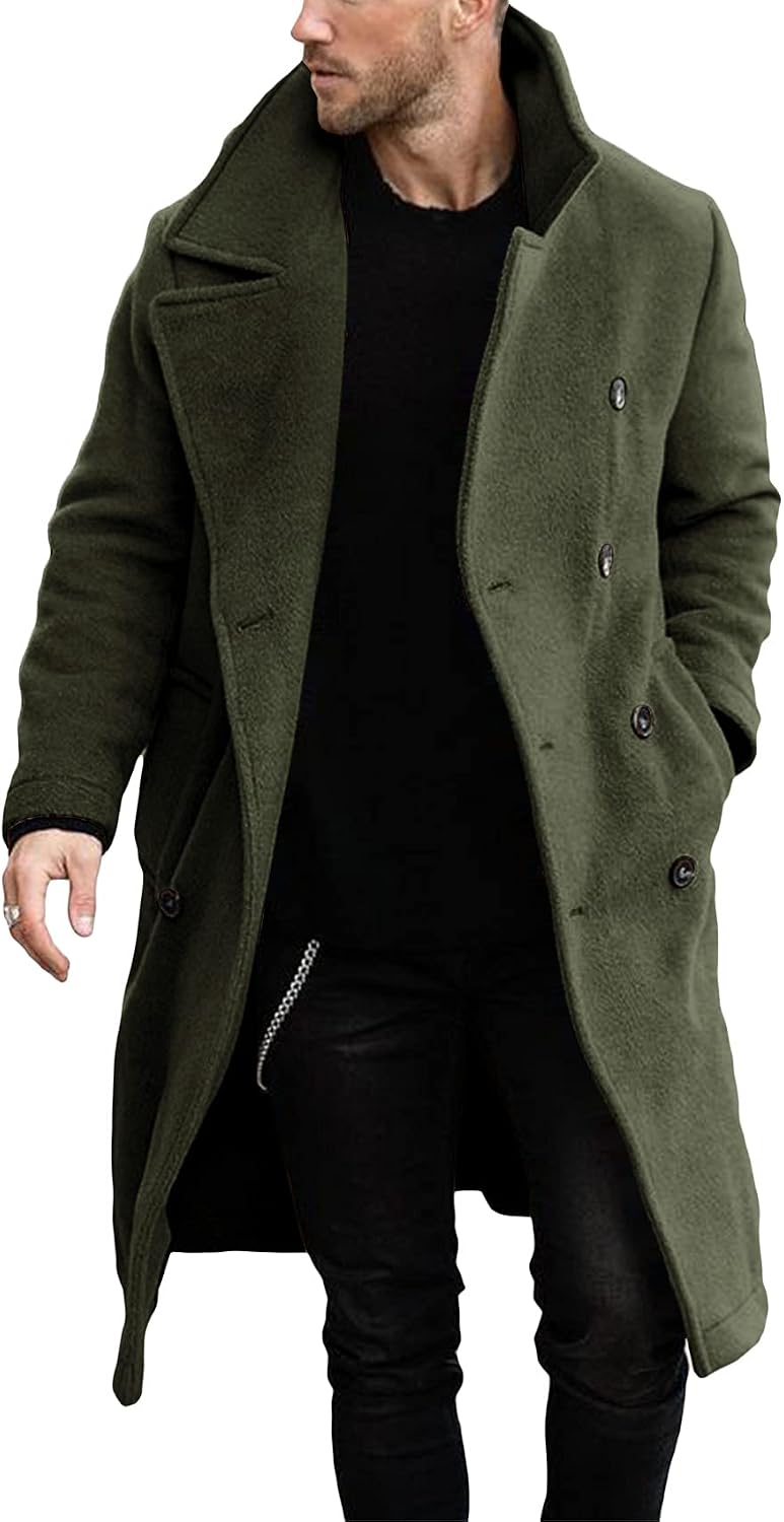Detalle de Makkrom Men's Trench Coat, Polyester-Cotton Shell