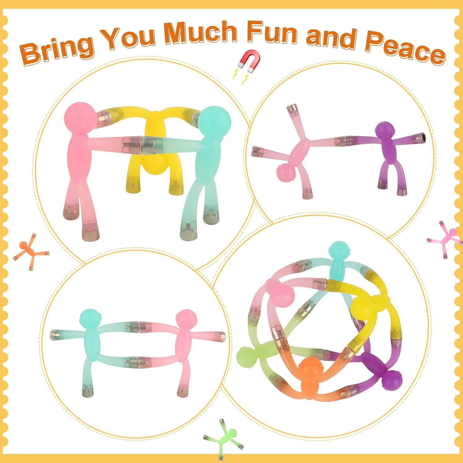 Thumbnail 6 de laleay CTR2 Magnetic People Fidget Toys, 6-Piece Set for Travel and Desk Play