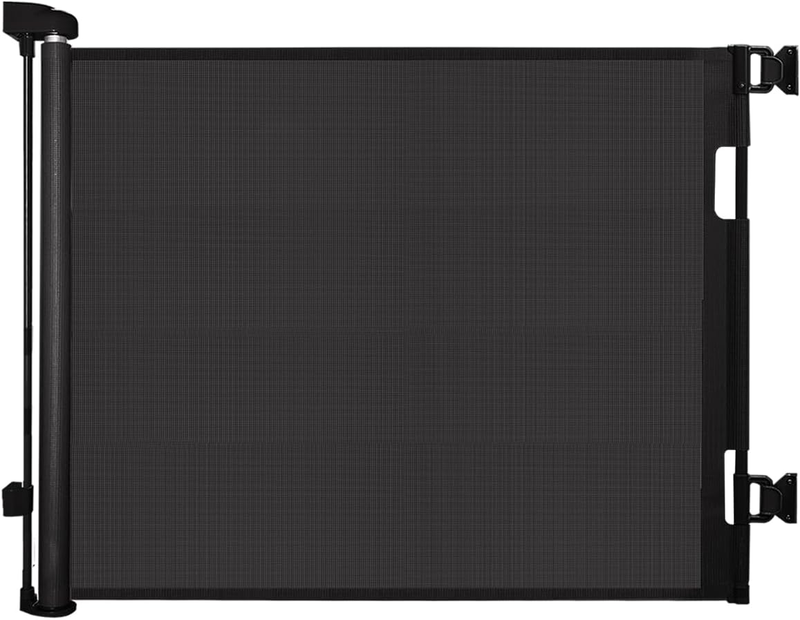 Thumbnail 6 de dearlomum Barrière de sécurité rétractable extensible 0–180 cm pour bébé et chiens (blanc)