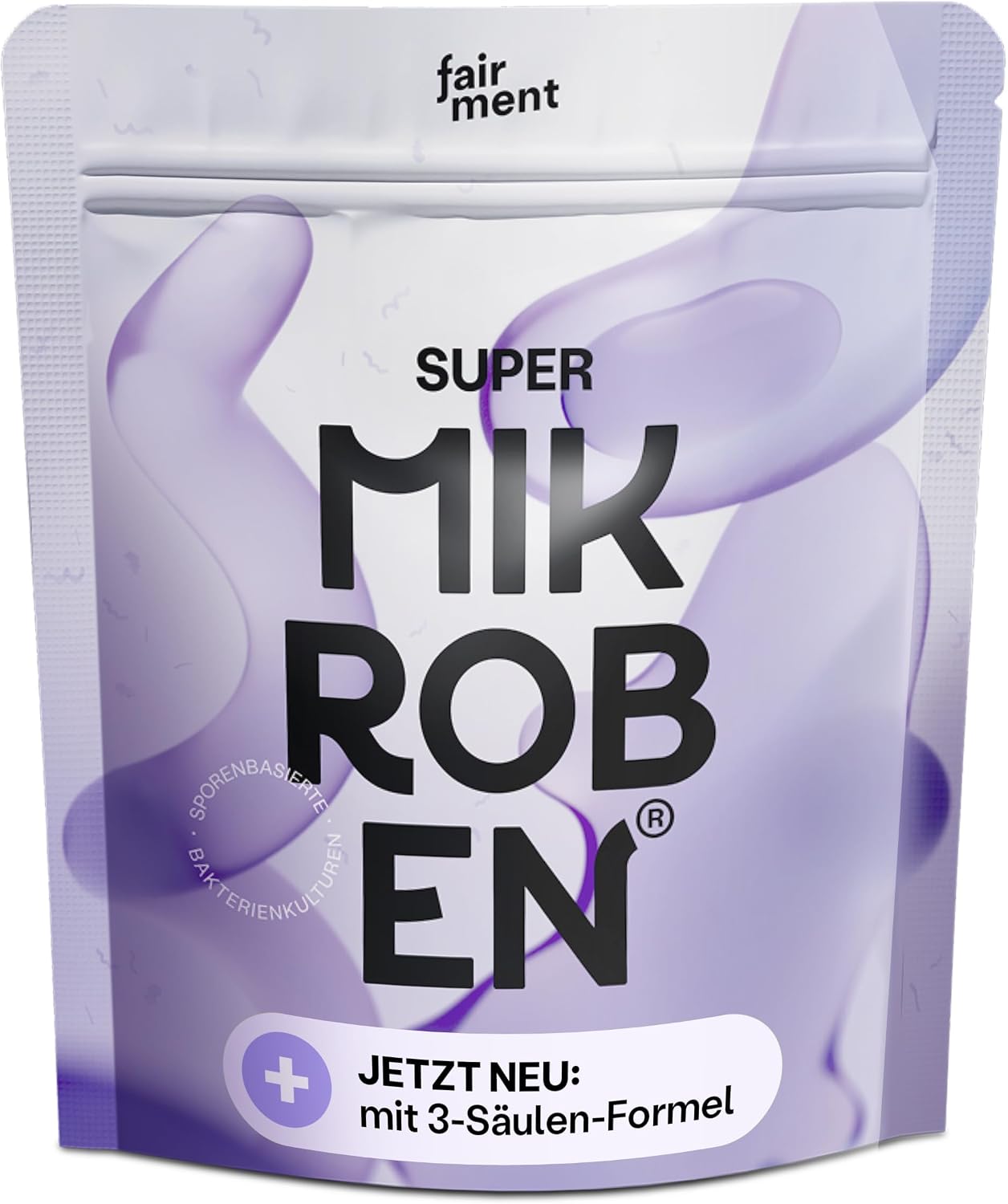 Detalle de fairment SuperMikroben® Plus mit 3 Bakterienstämmen – Sporen-Biotik, B-Vitamine & Mineralien, 60 Kapseln
