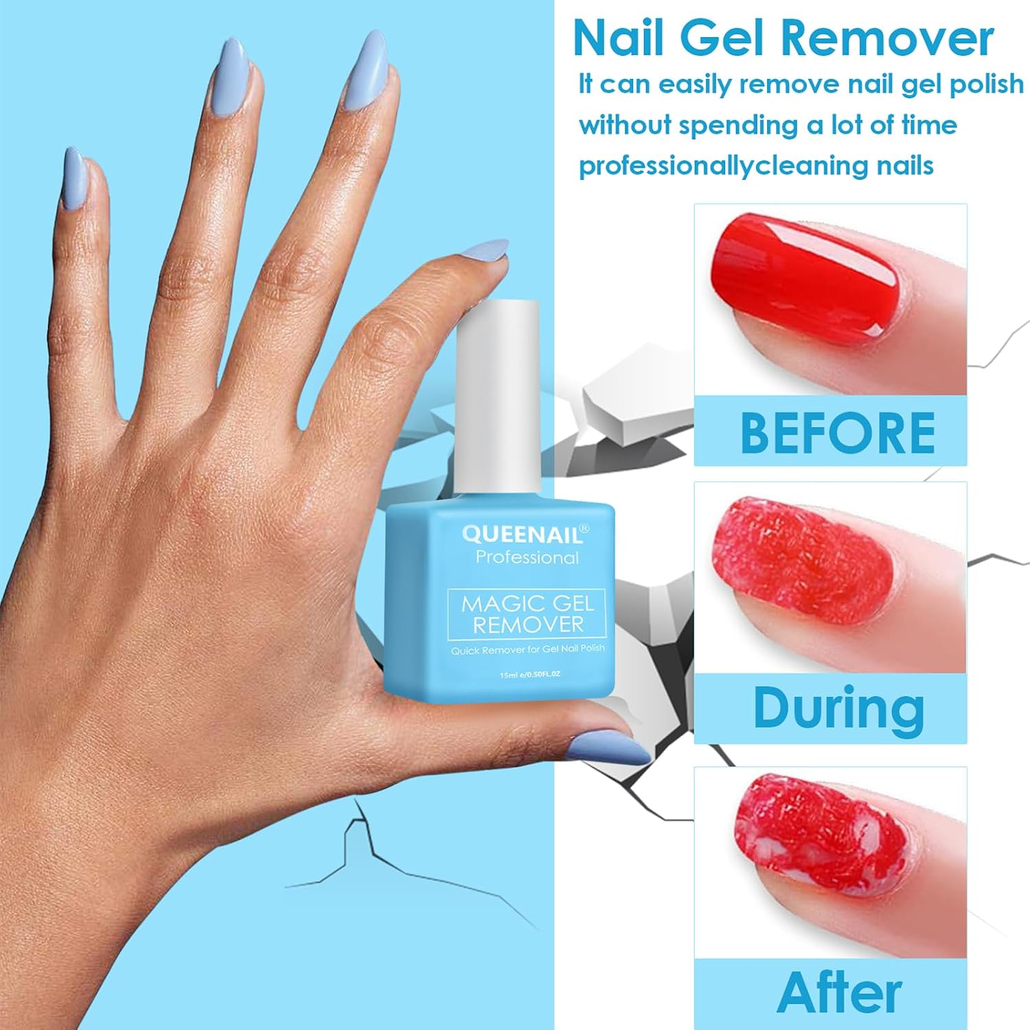 Detalle 2 de Peutpy – Quatre-pièces Dissolvant pour vernis semi-permanent (2 x 15 ml)
