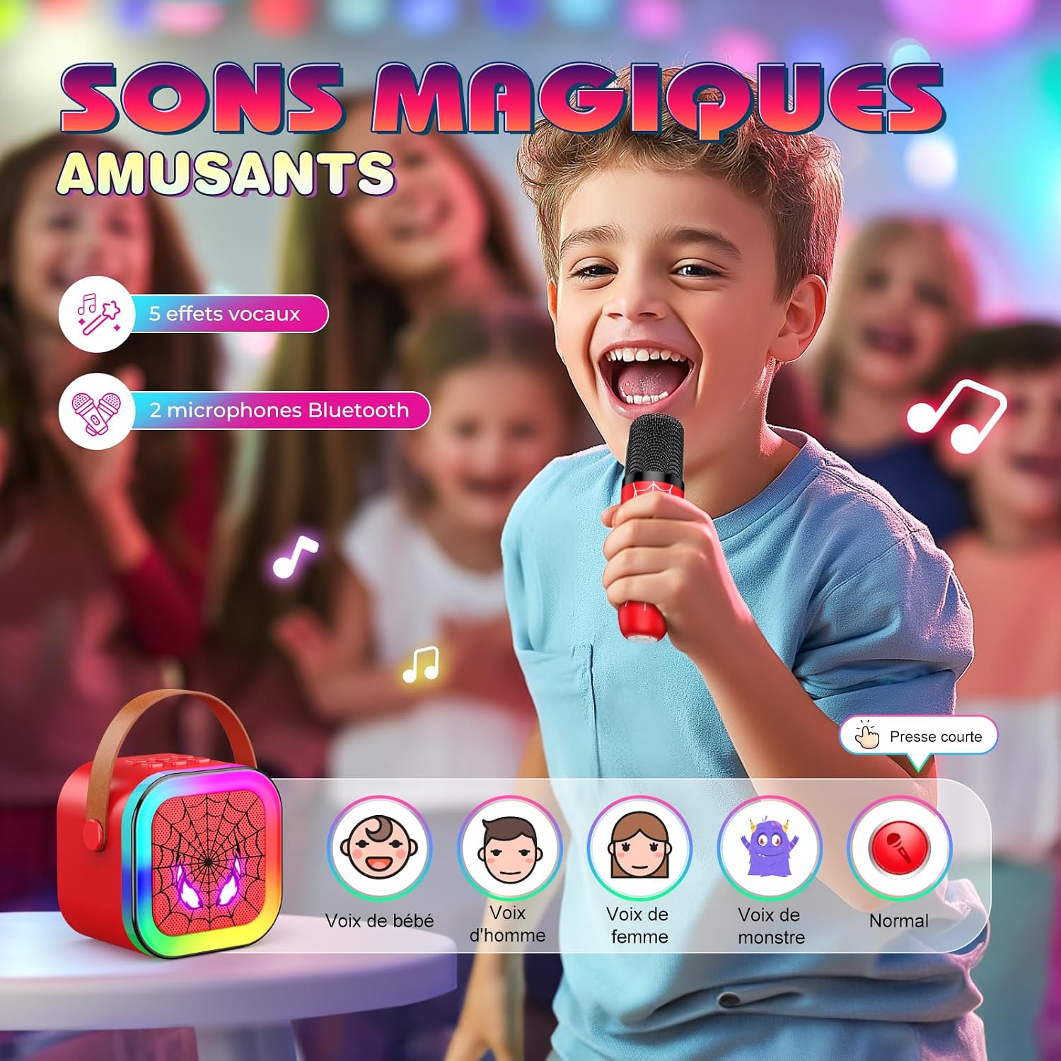 Thumbnail 2 de Braxel Micro Karaoke Spider 2 Micros Bluetooth