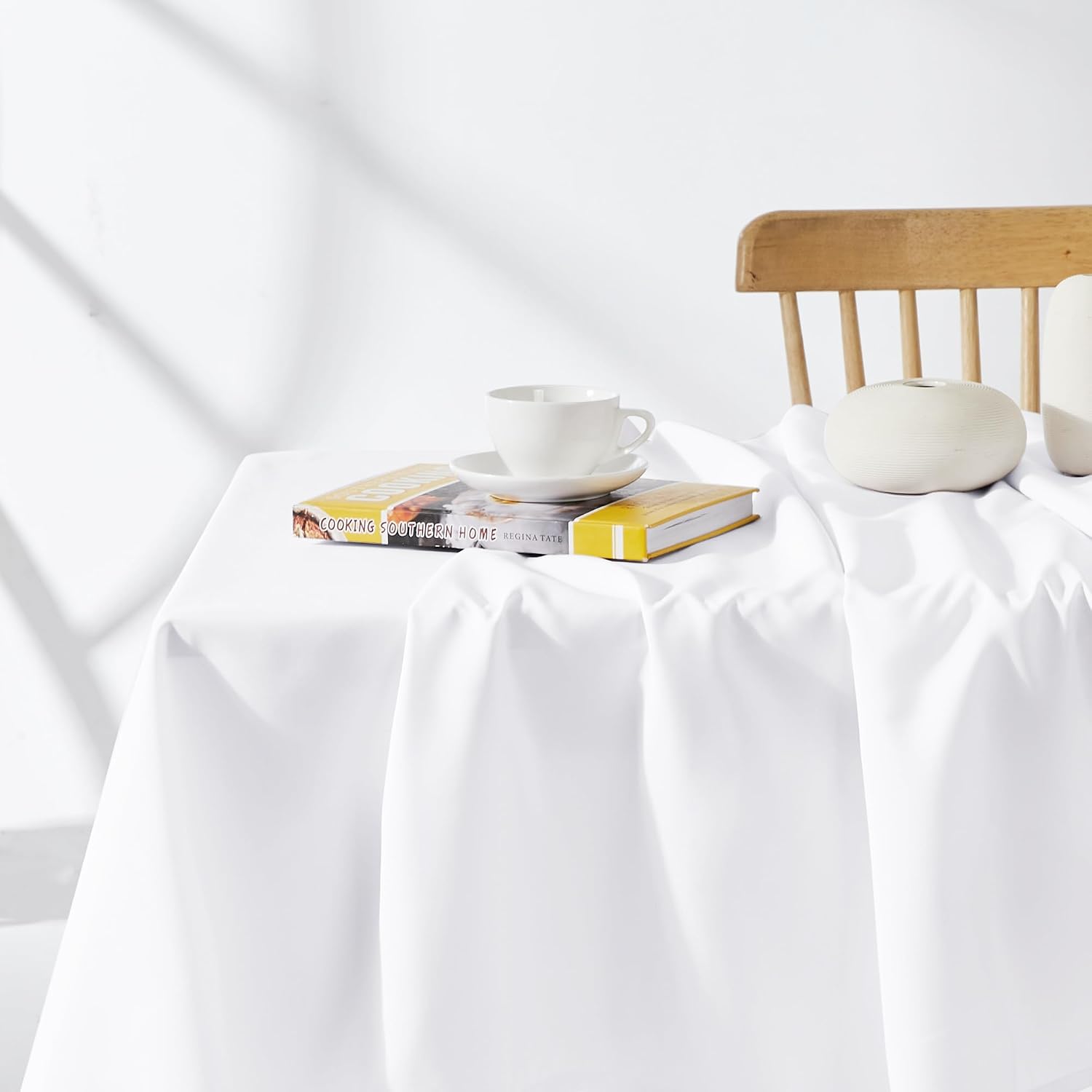 Detalle de Deconovo Nappe Rectangulaire Anti Tache 130x280 cm – Gris, Microfibre et Étanche