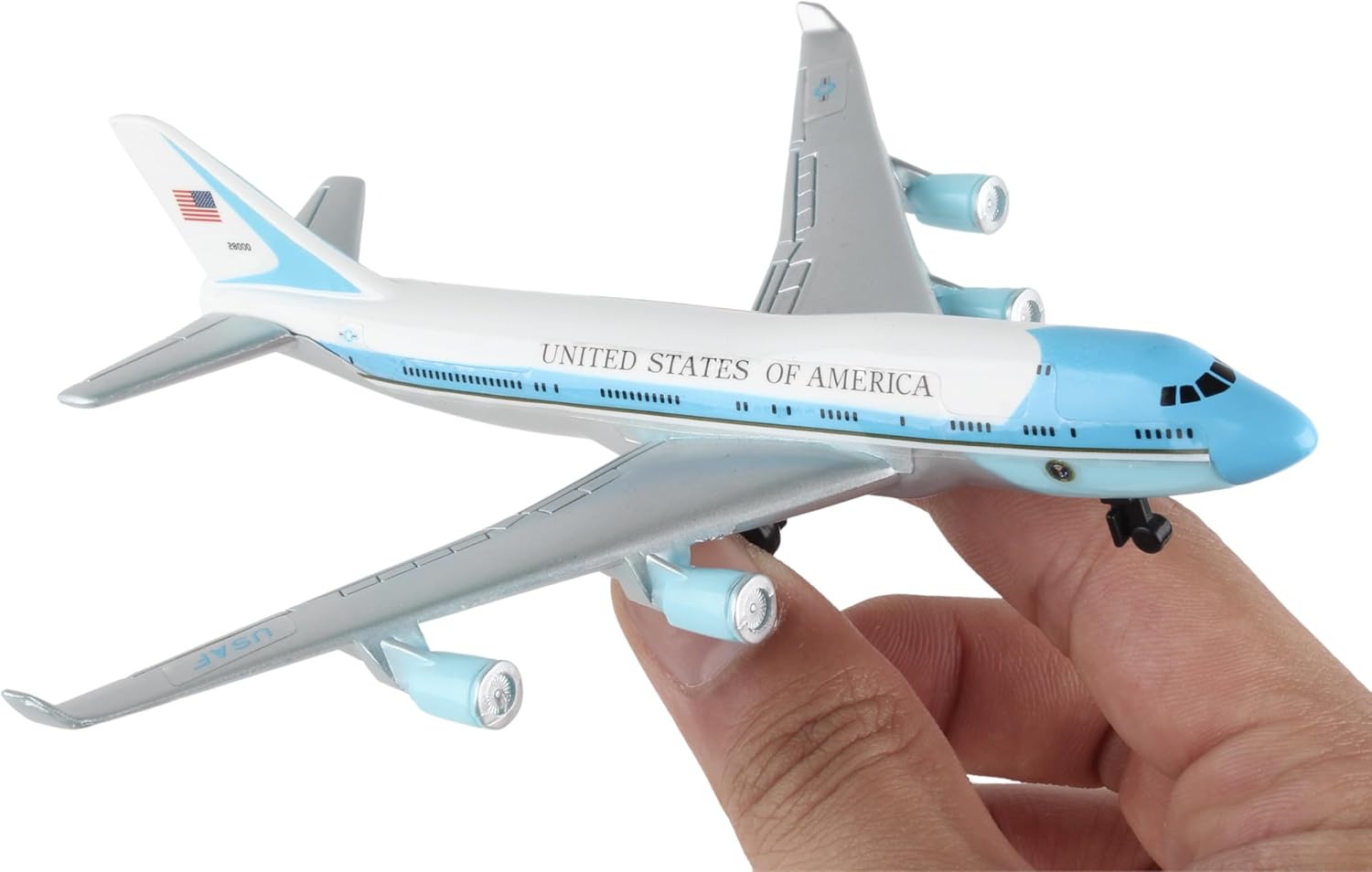 Detalle 2 de Herpa Toys Single Airplane Air Force One – aeromodello giocattolo in plastica, scala ridotta