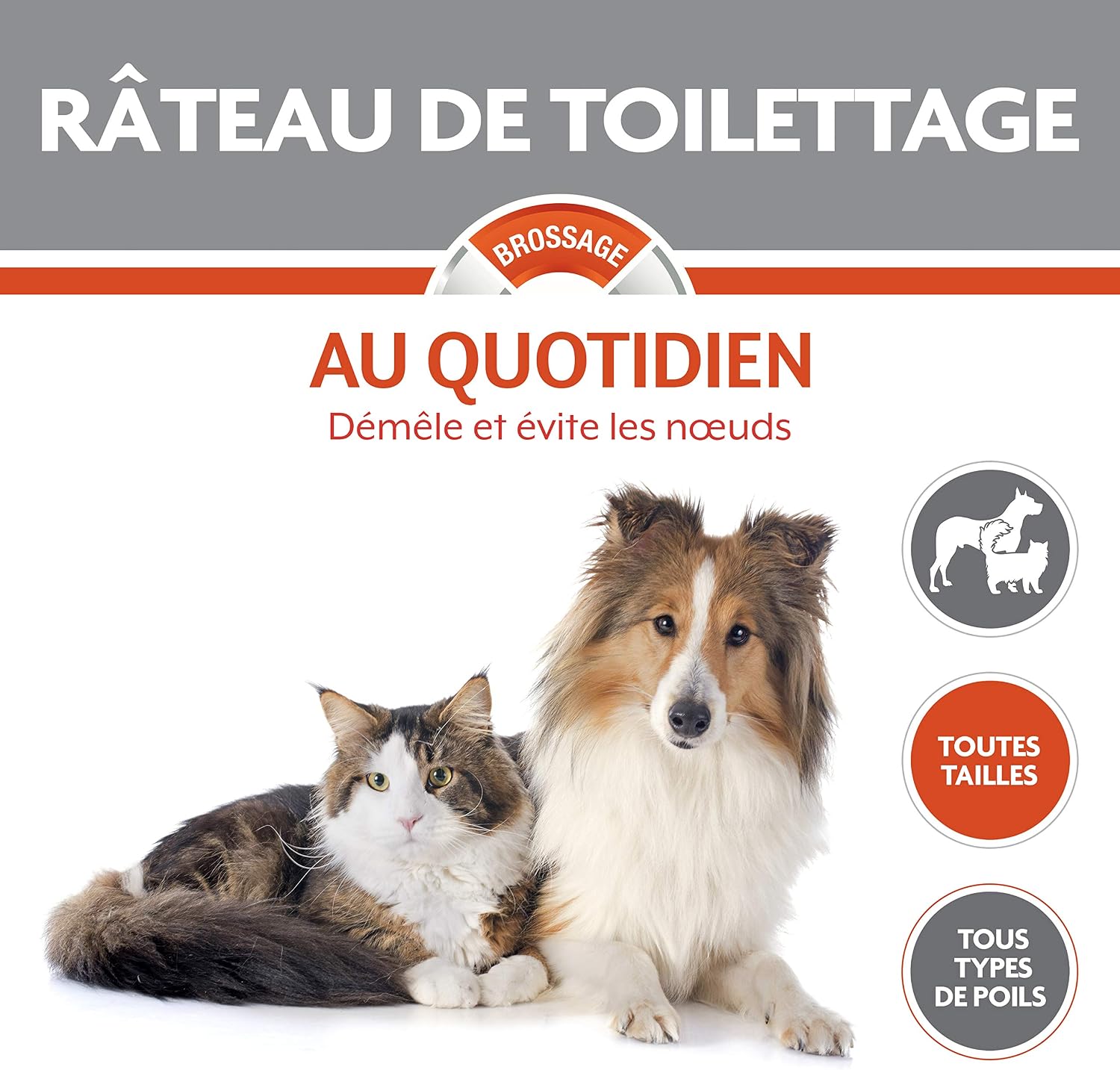 Detalle 2 de Furminator Râteau – Peigne de démêlage pour chien et chat