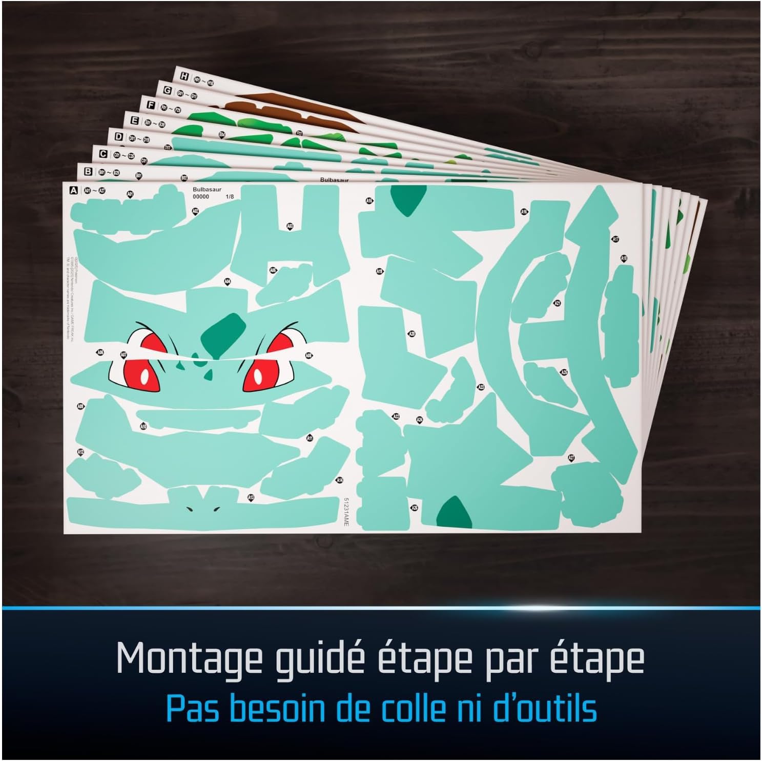 Detalle de Puzzle 3D 4D Build Pokémon – Maquette Bulbizarre (195 pièces)