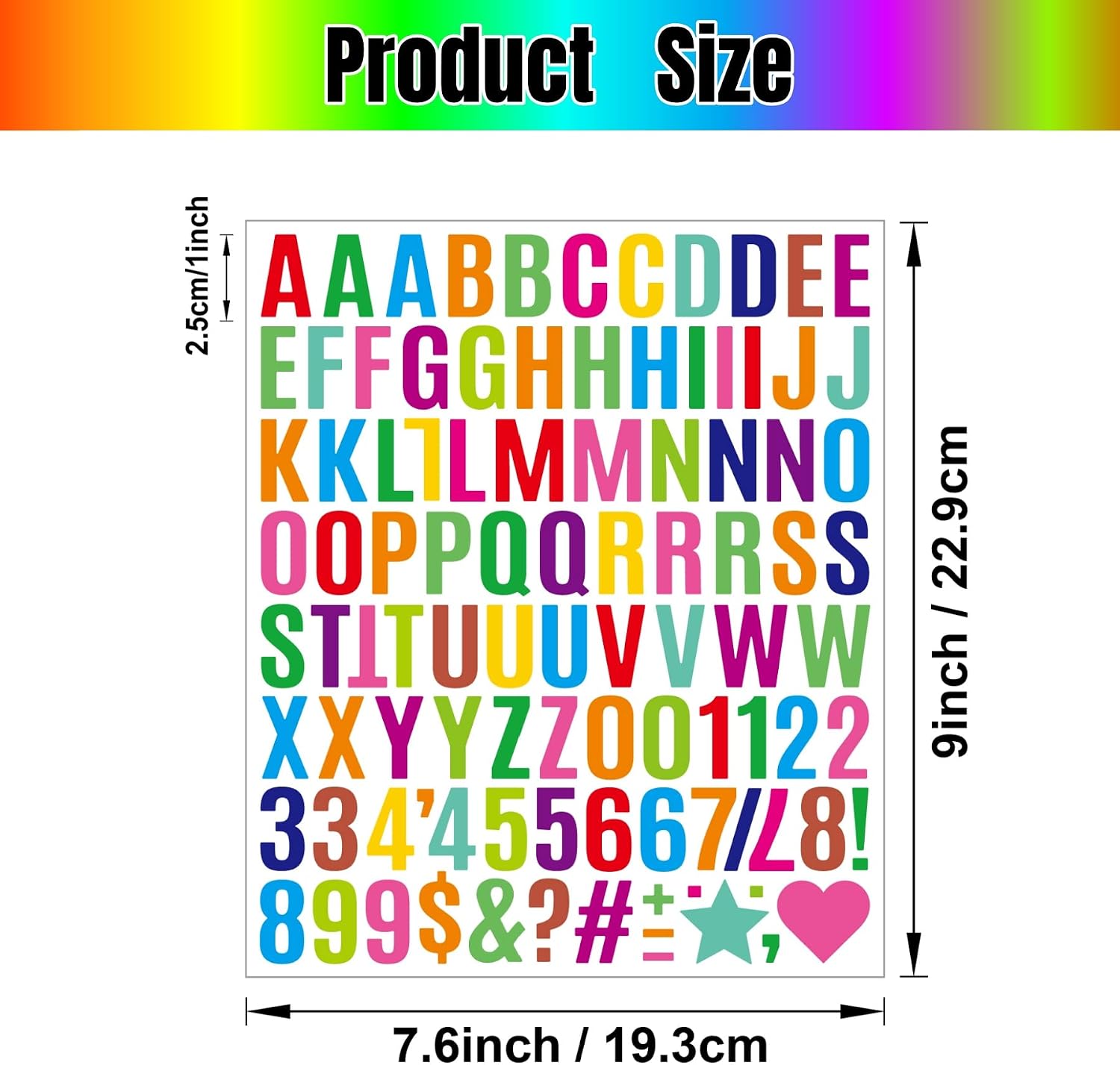 Thumbnail 2 de Simneygo Vinyl Letter Stickers 1-Inch