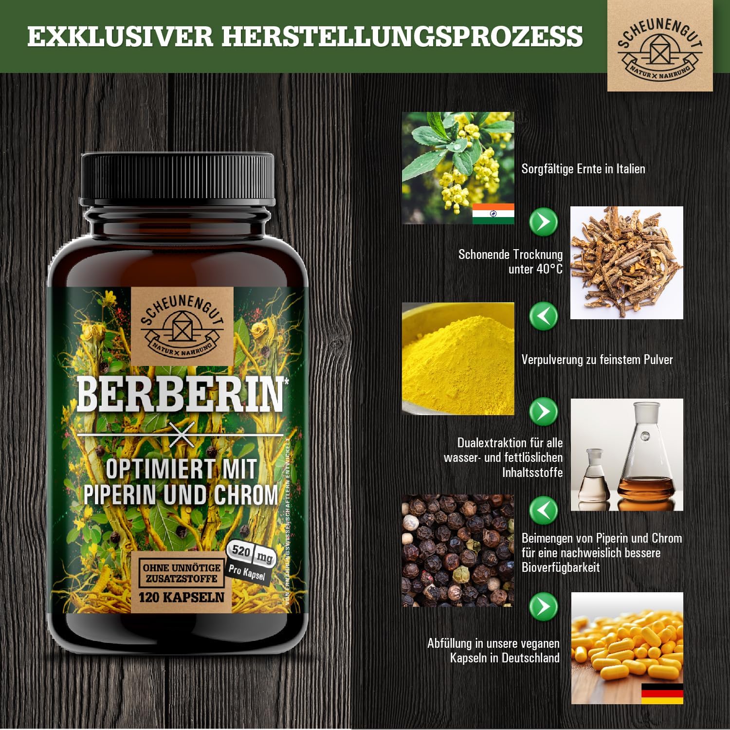 Thumbnail 1 de Berberin 1040mg Tagesdosis Kapseln