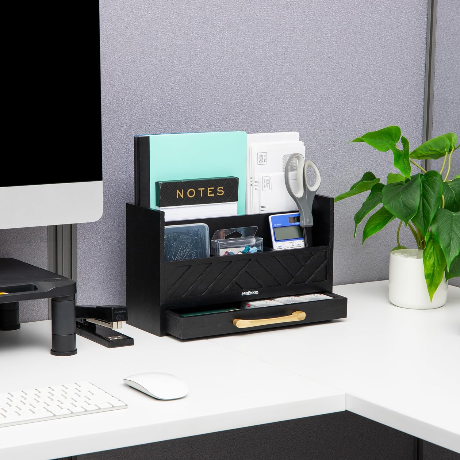 Detalle 2 de Mind Reader Desktop Organizer, 5-Compartment