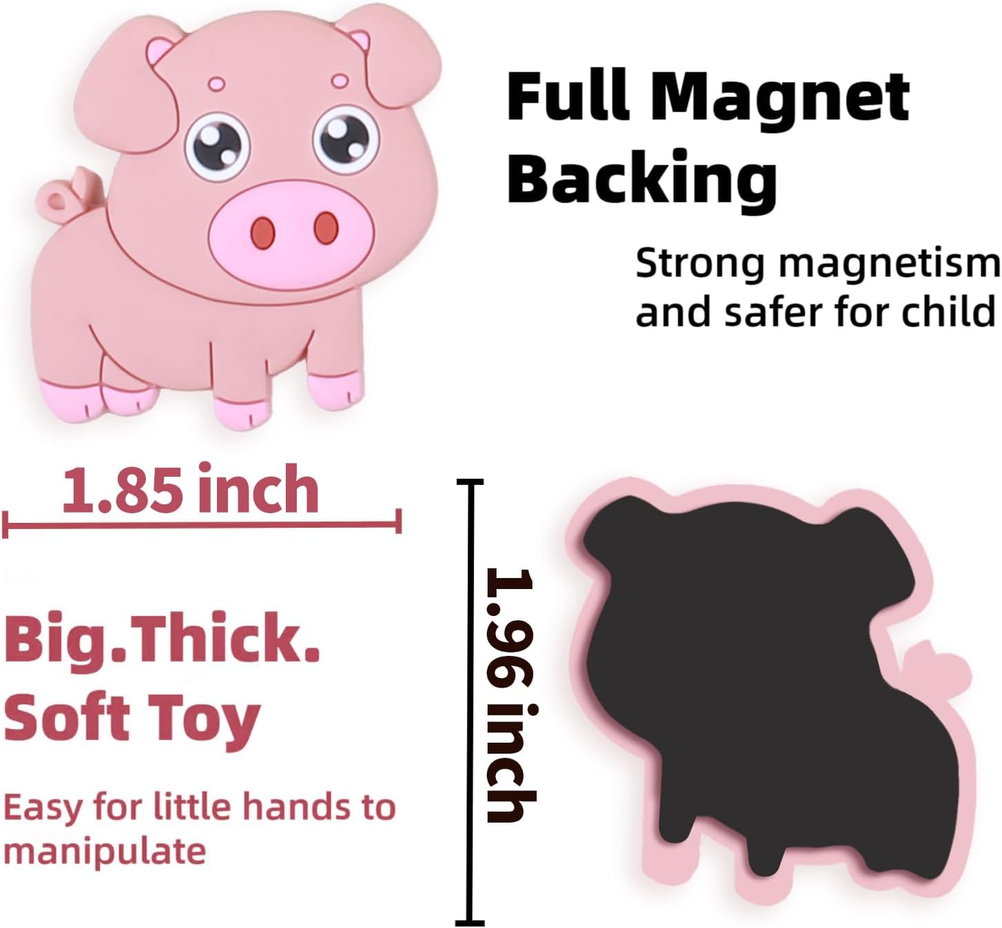 Thumbnail 3 de SUPINEEDO Full-Back Magnetic Refrigerator Magnets for Kids (Farm Animals, Ages 1–3)