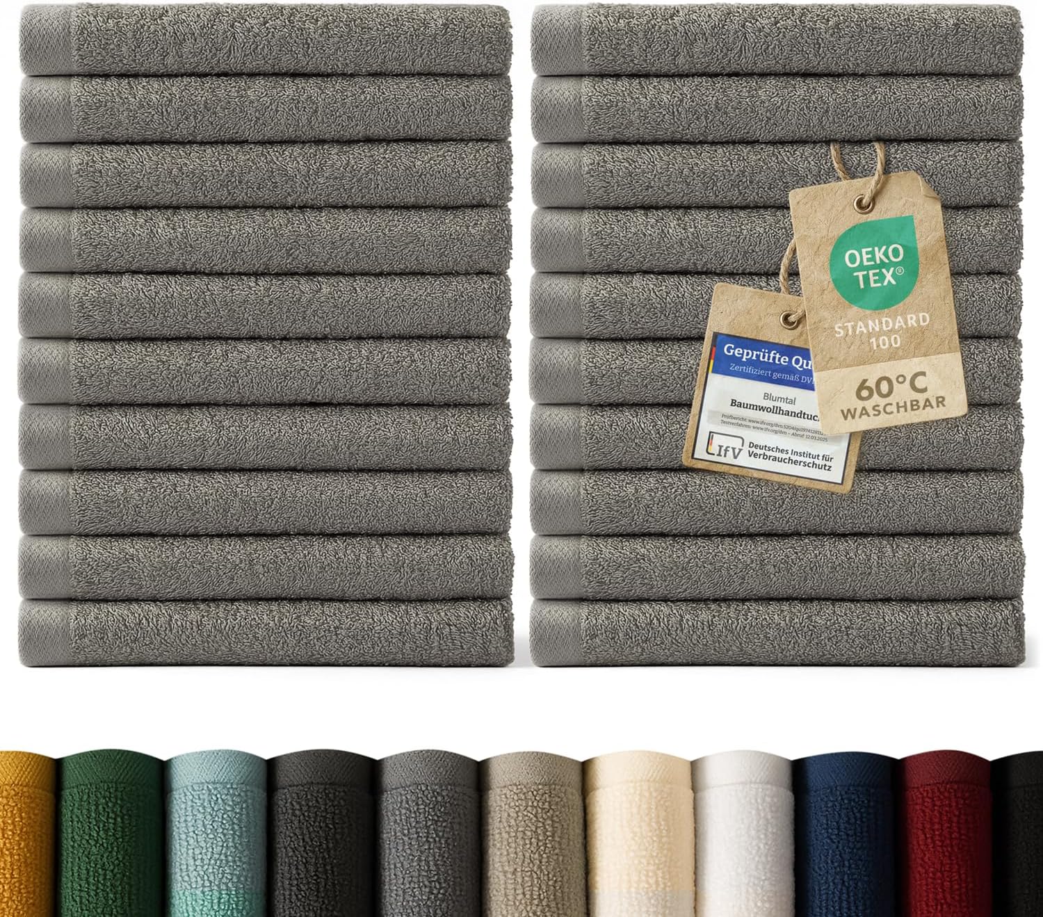 Detalle de Blumtal Gästehandtücher Set 24 teilig