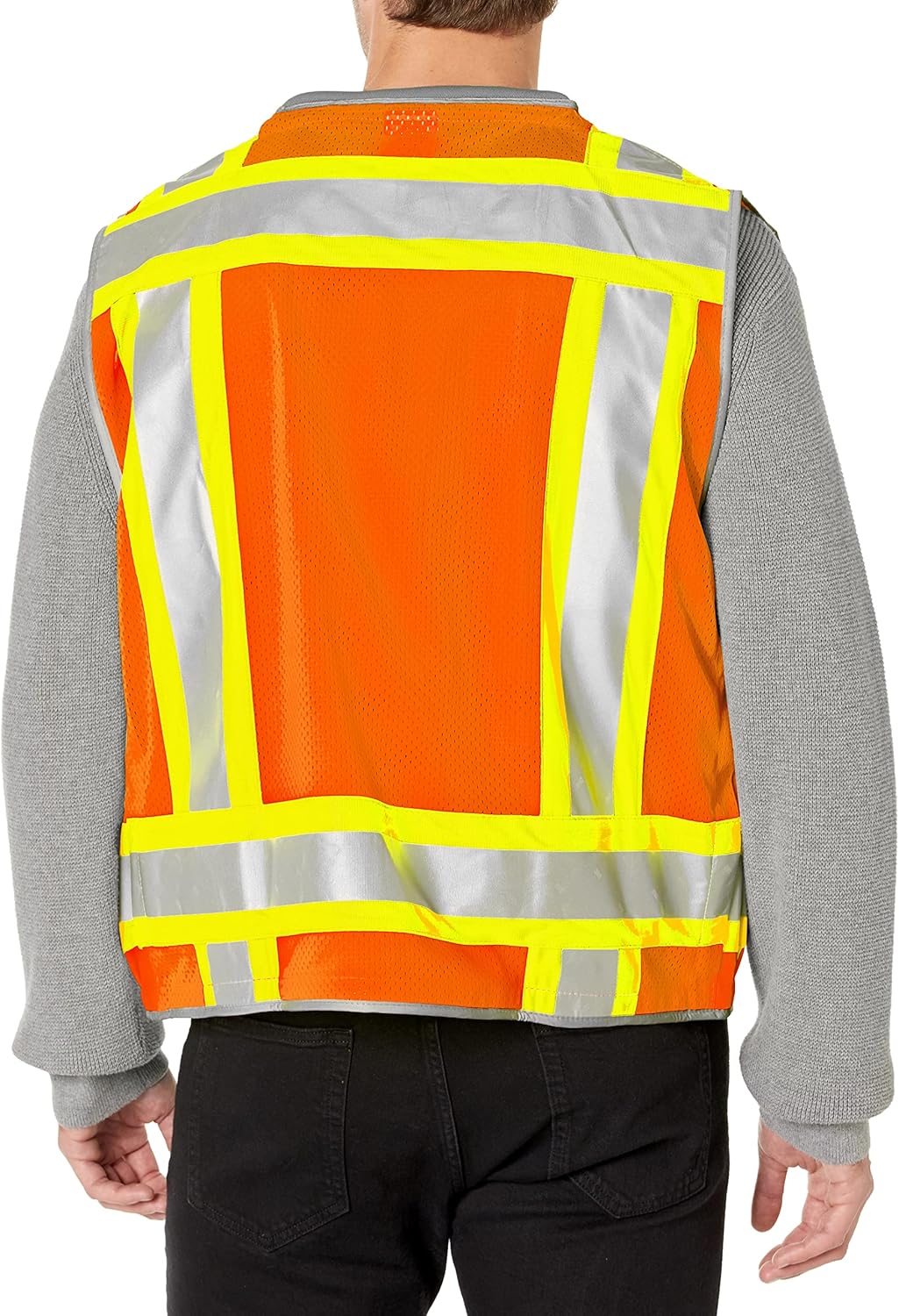 Thumbnail 3 de Radians SV55 Class 2 Heavy Woven Two Tone Engineer Vest with Padded Neck – Orange, Large