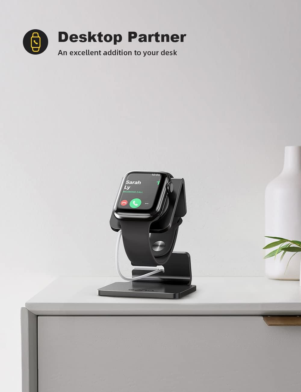 Detalle 2 de Lamicall Apple Watch charging stand, aluminium alloy