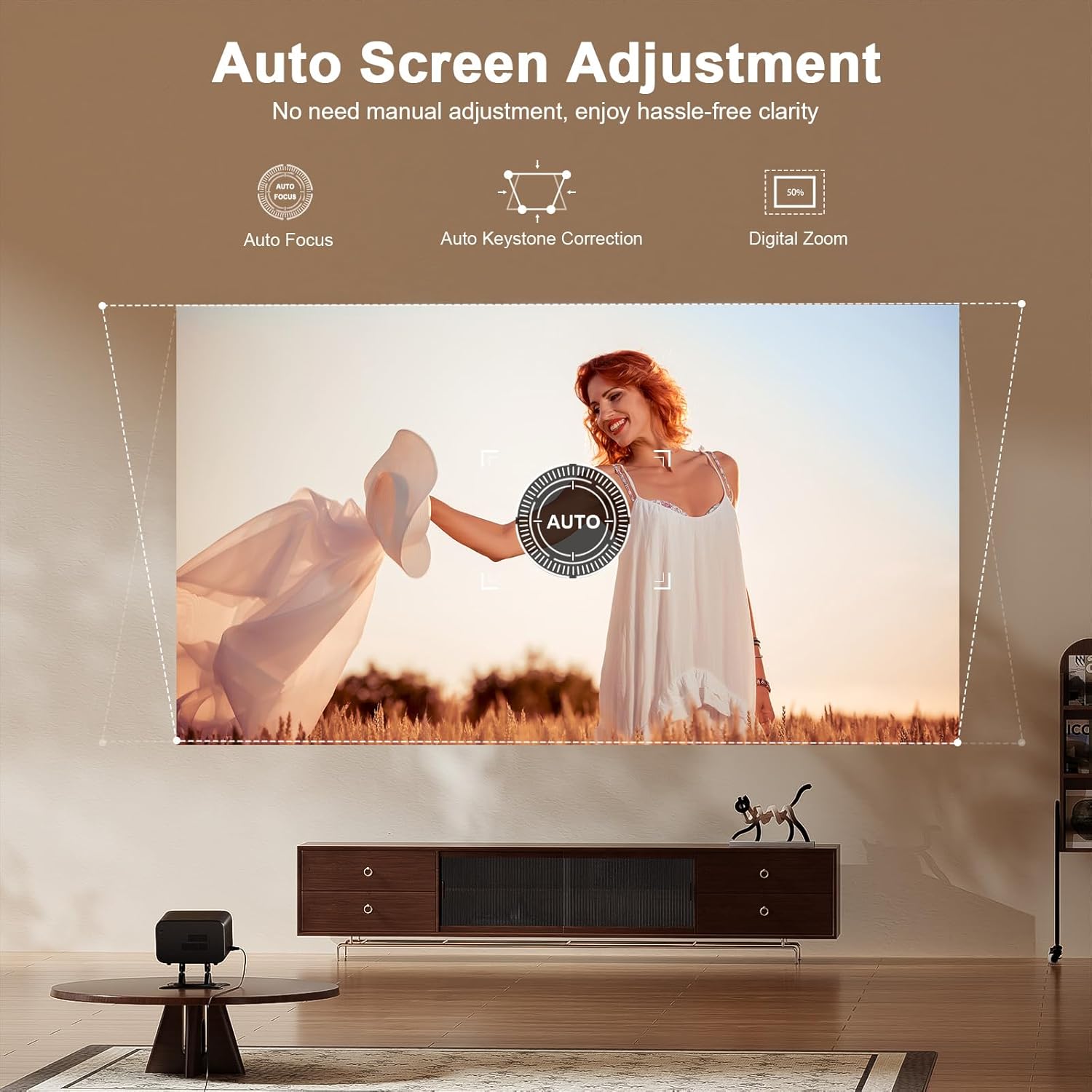 Thumbnail 2 de XuanPad Mini Black Smart Projector 4K Support: Netflix Ready, Auto Focus and 360° Stand