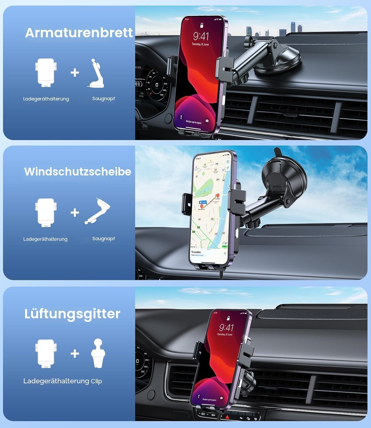 Thumbnail 4 de MOKPR Handyhalterung 15W fürs Auto