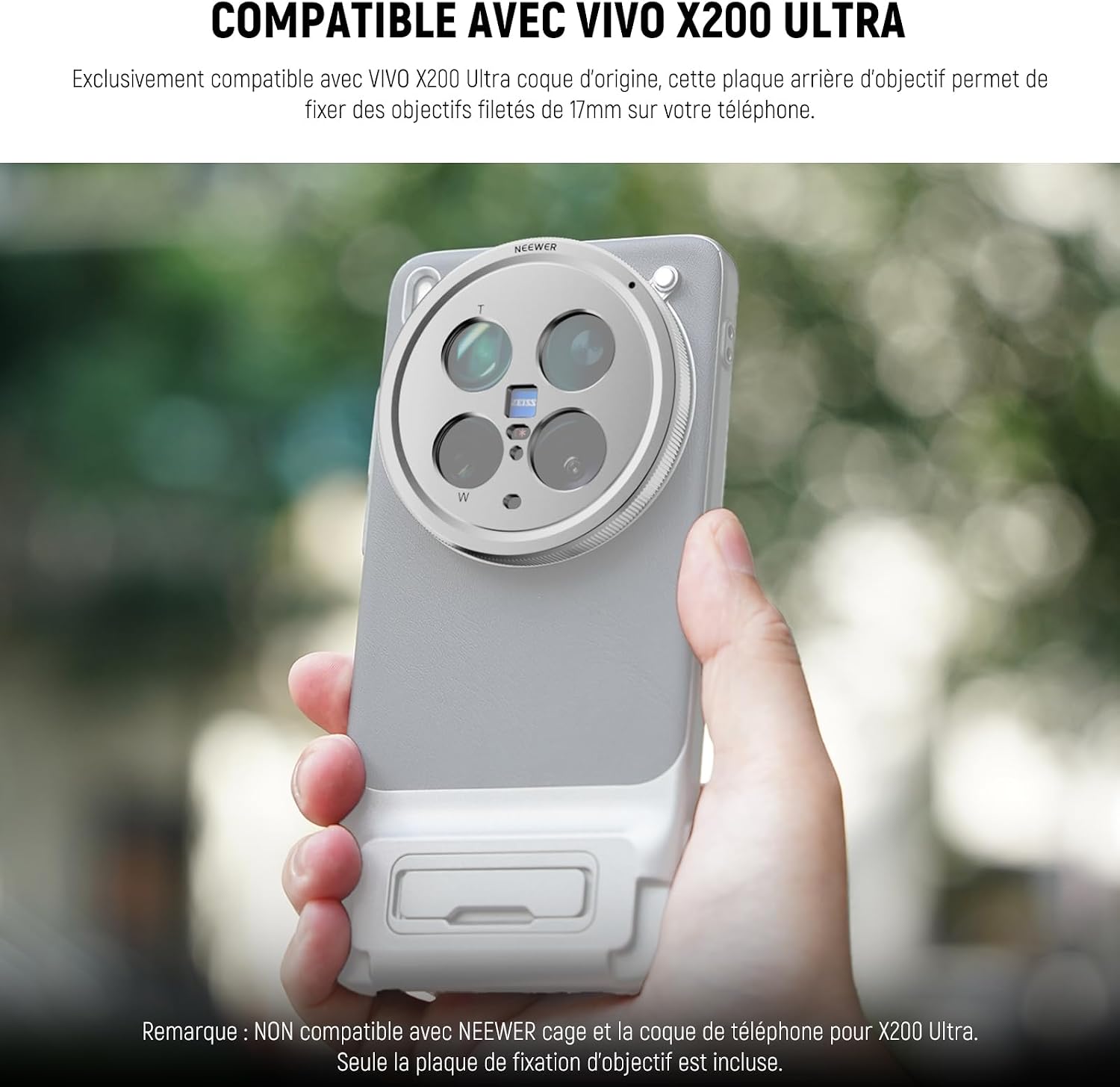 Detalle 2 de NEEWER X200 Ultra plaque arrière 17mm