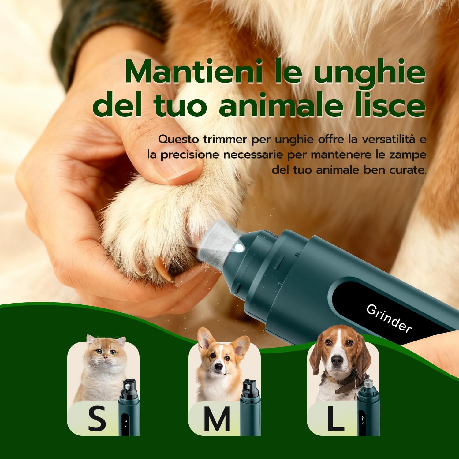 Detalle 2 de Tolesum Lima Unghie Cani 1200 mAh 🐾
