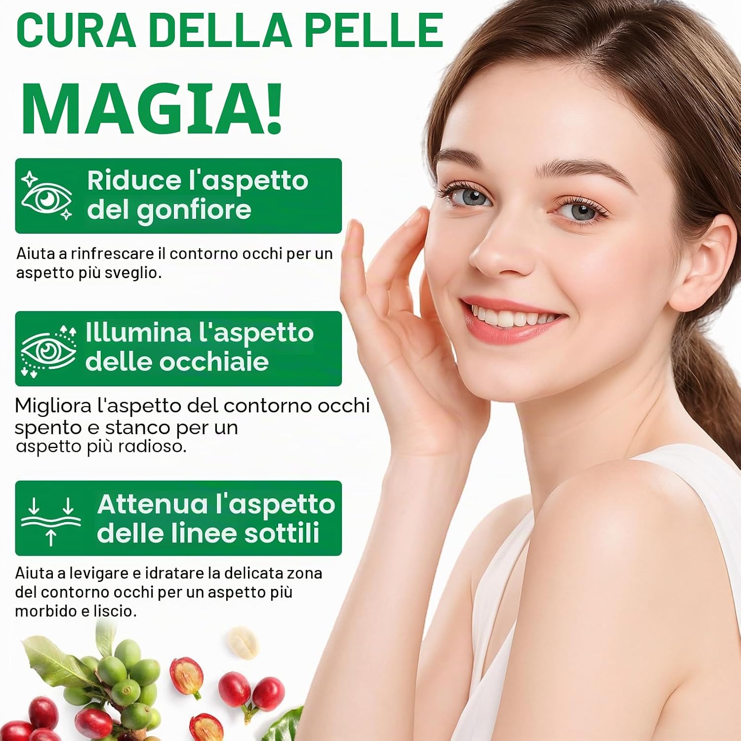 Detalle de Olio di caffè contro le rughe 60 ml – Spremuto a freddo, puro e naturale per viso e corpo