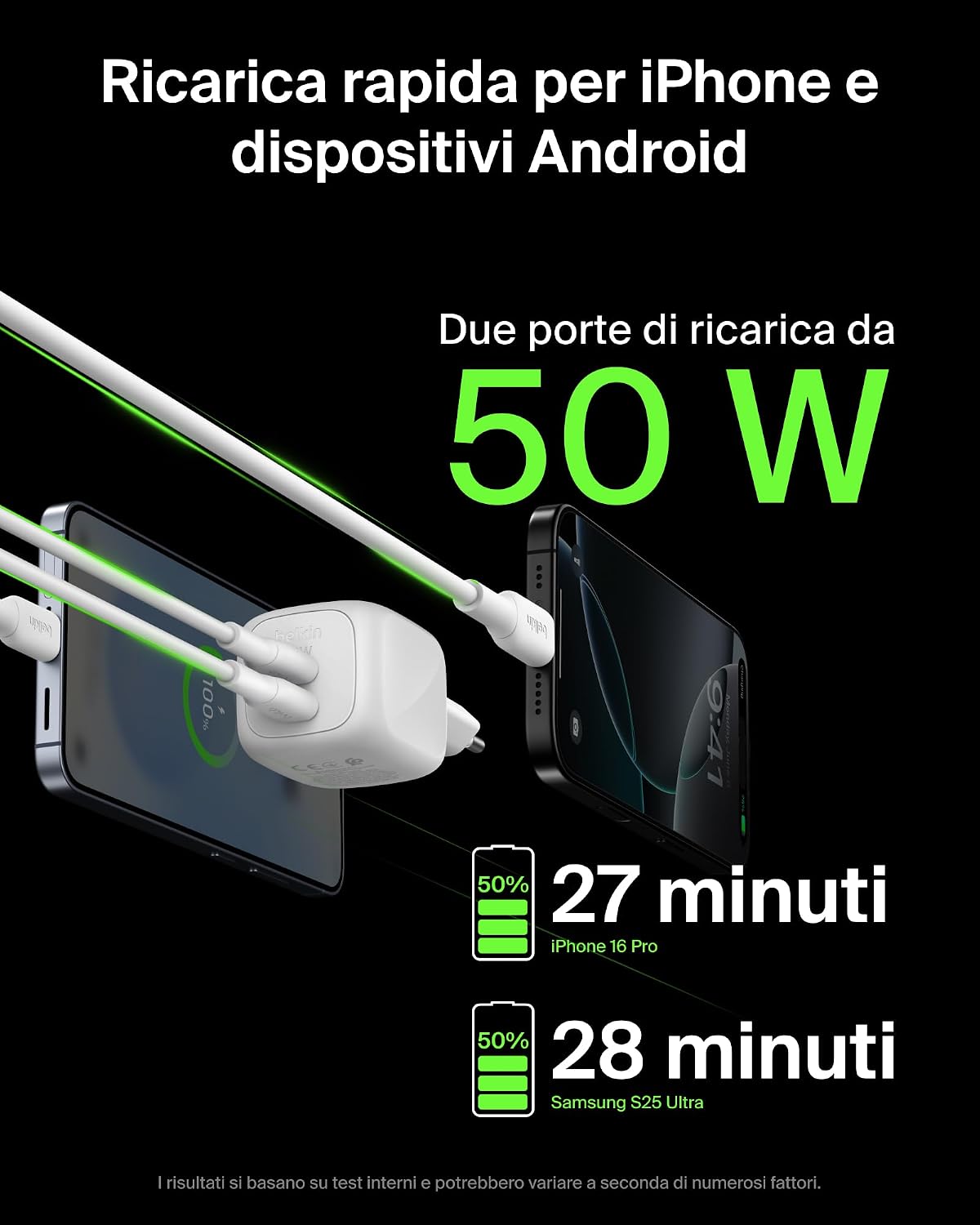 Thumbnail 3 de Belkin Caricatore USB C a 2 Porte 50W