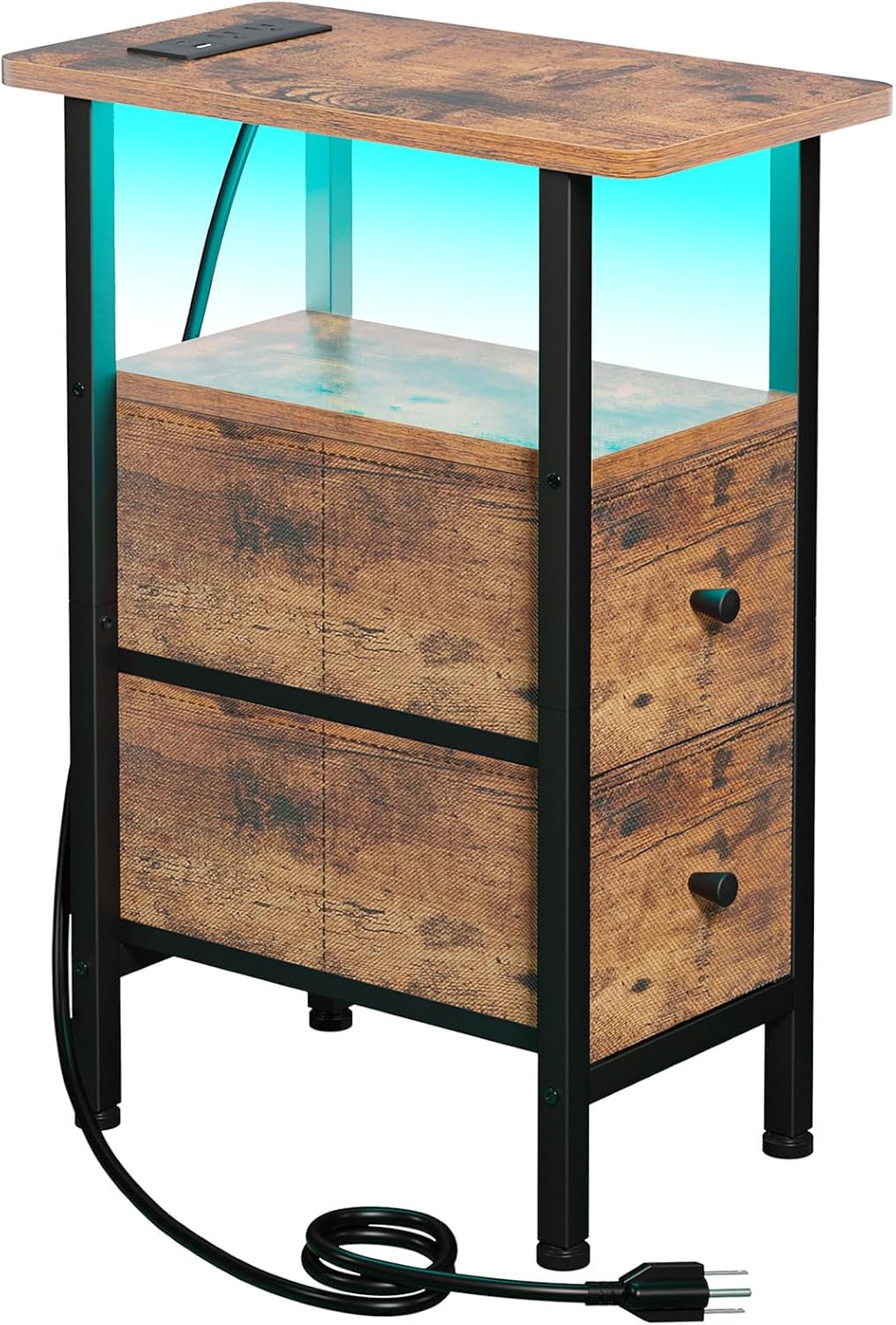 Detalle de LOAKEKEL Narrow End Table, 15.75 x 7.87 x 23.22 in.