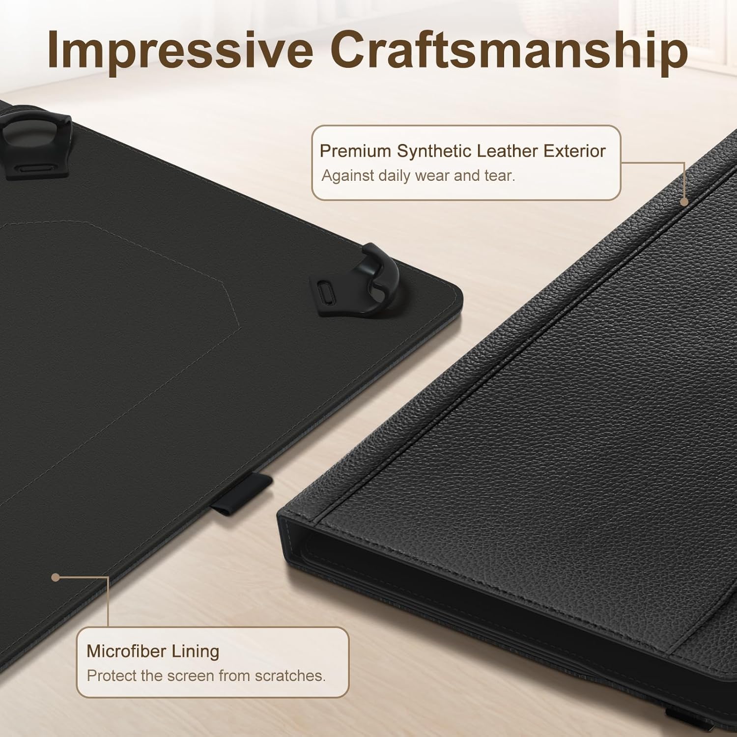 Thumbnail 3 de XunyLyee Universal tablet case for 9.6–11 inch Android tablets (black) with multi-angle stand