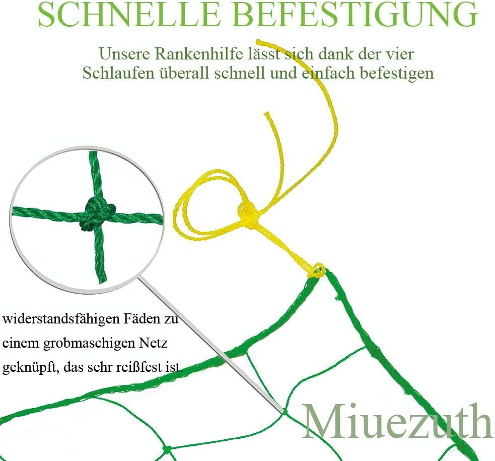 Thumbnail 2 de Premium Ranknetz MIUEZUTH mit großer Maschenweite 1 x 2 m – grün